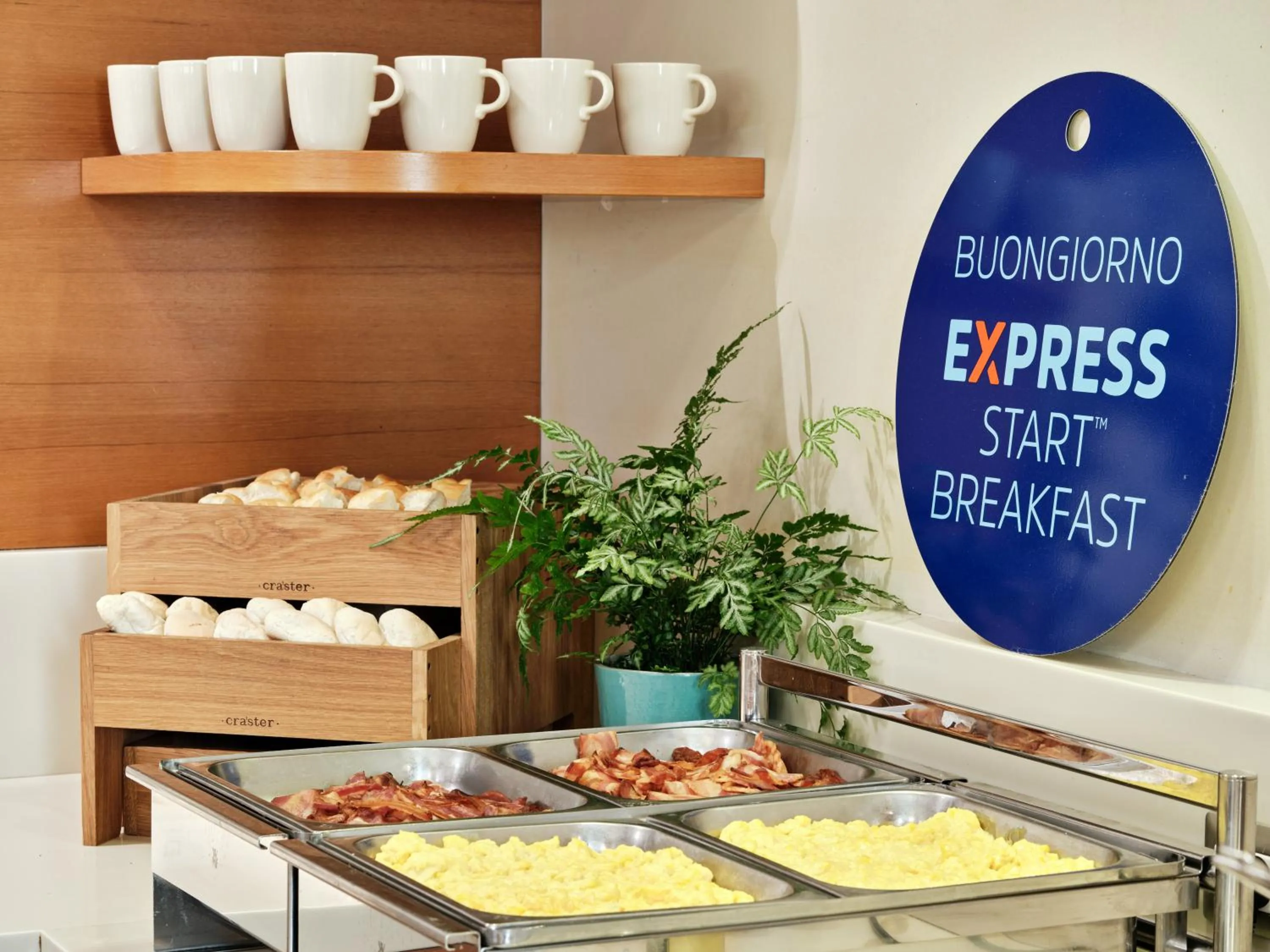 Buffet breakfast in Holiday Inn Express Milan-Malpensa Airport by IHG