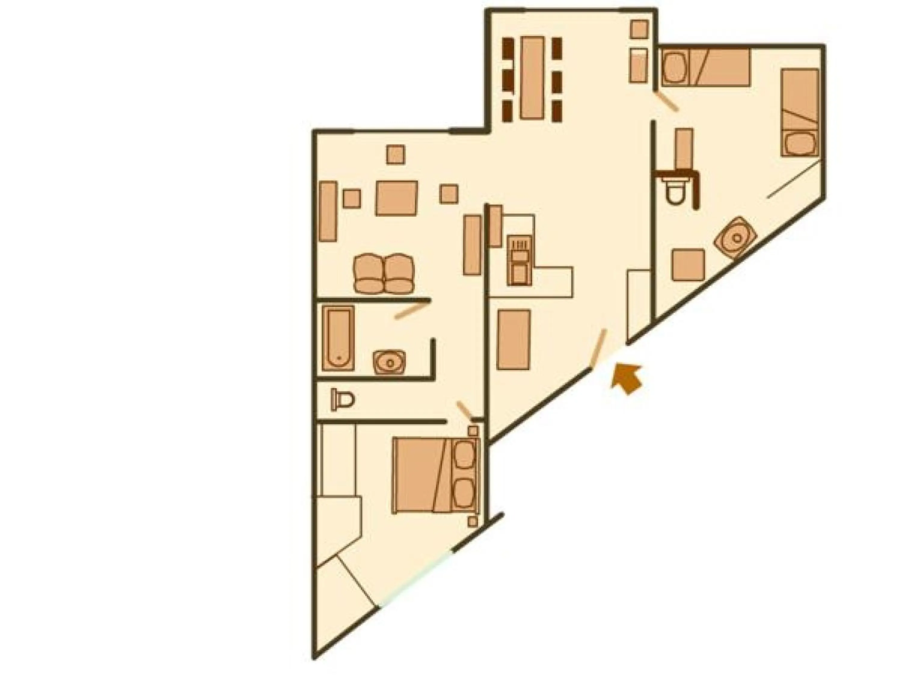 Floor plan in Résidence Le Chamois d'Or