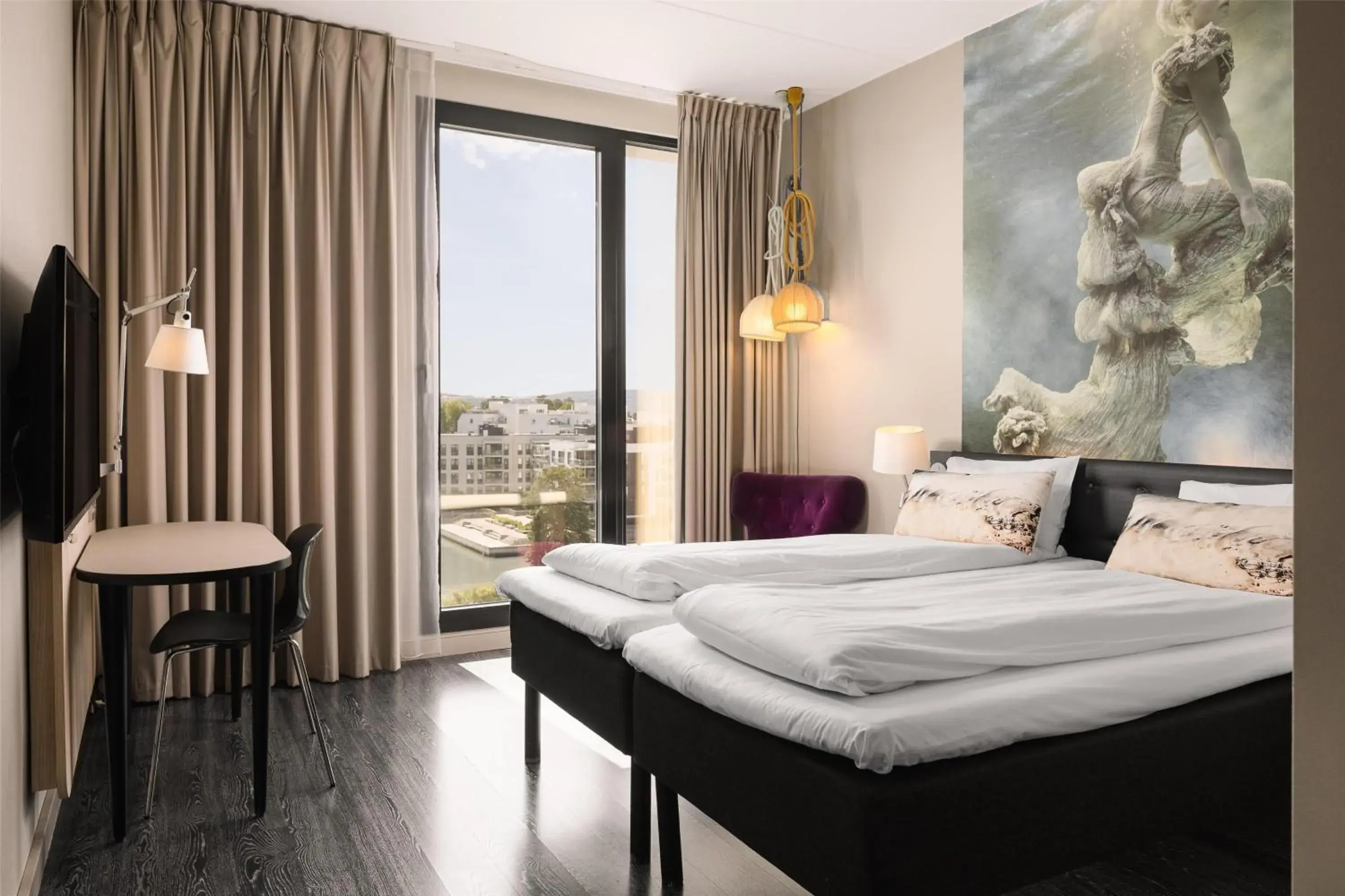 Bedroom, Bed in Scandic Fornebu Bedroom, Bed in Scandic Fornebu