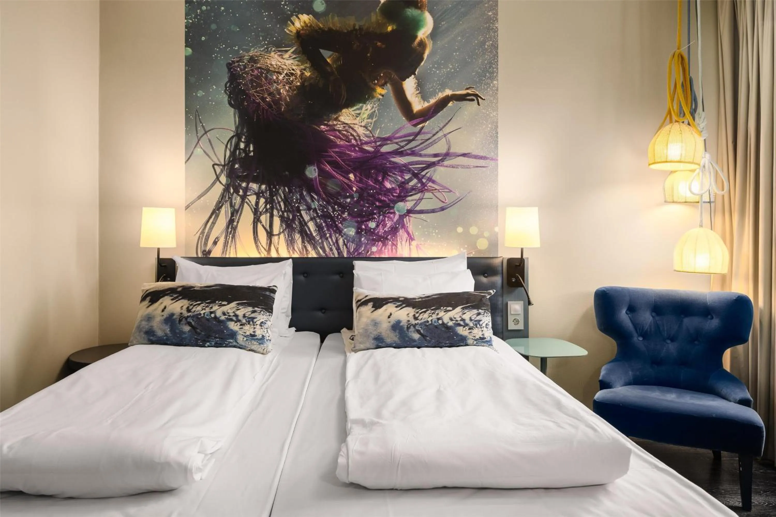 Bedroom, Bed in Scandic Fornebu