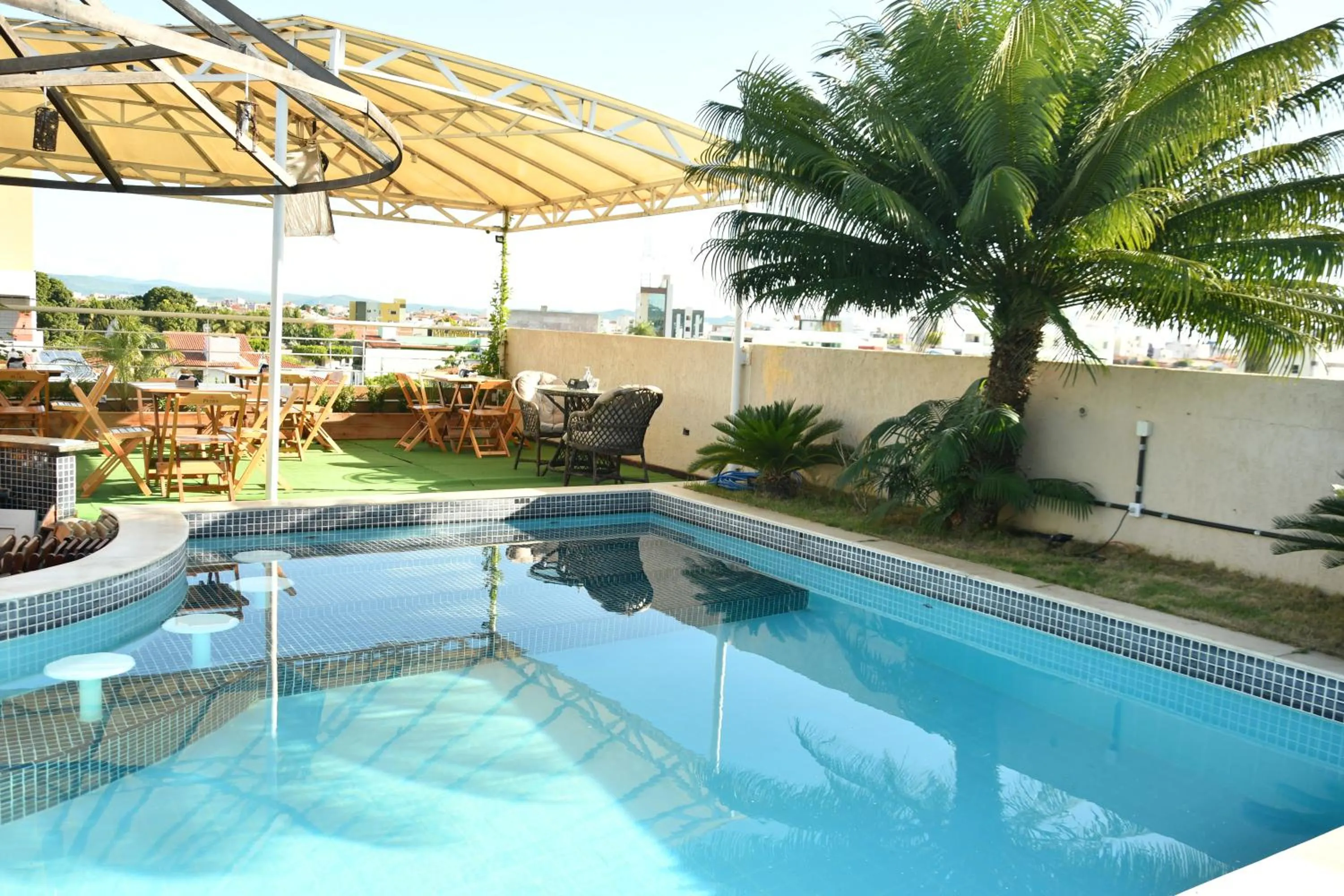 Pool view in Troodon Park Hotel