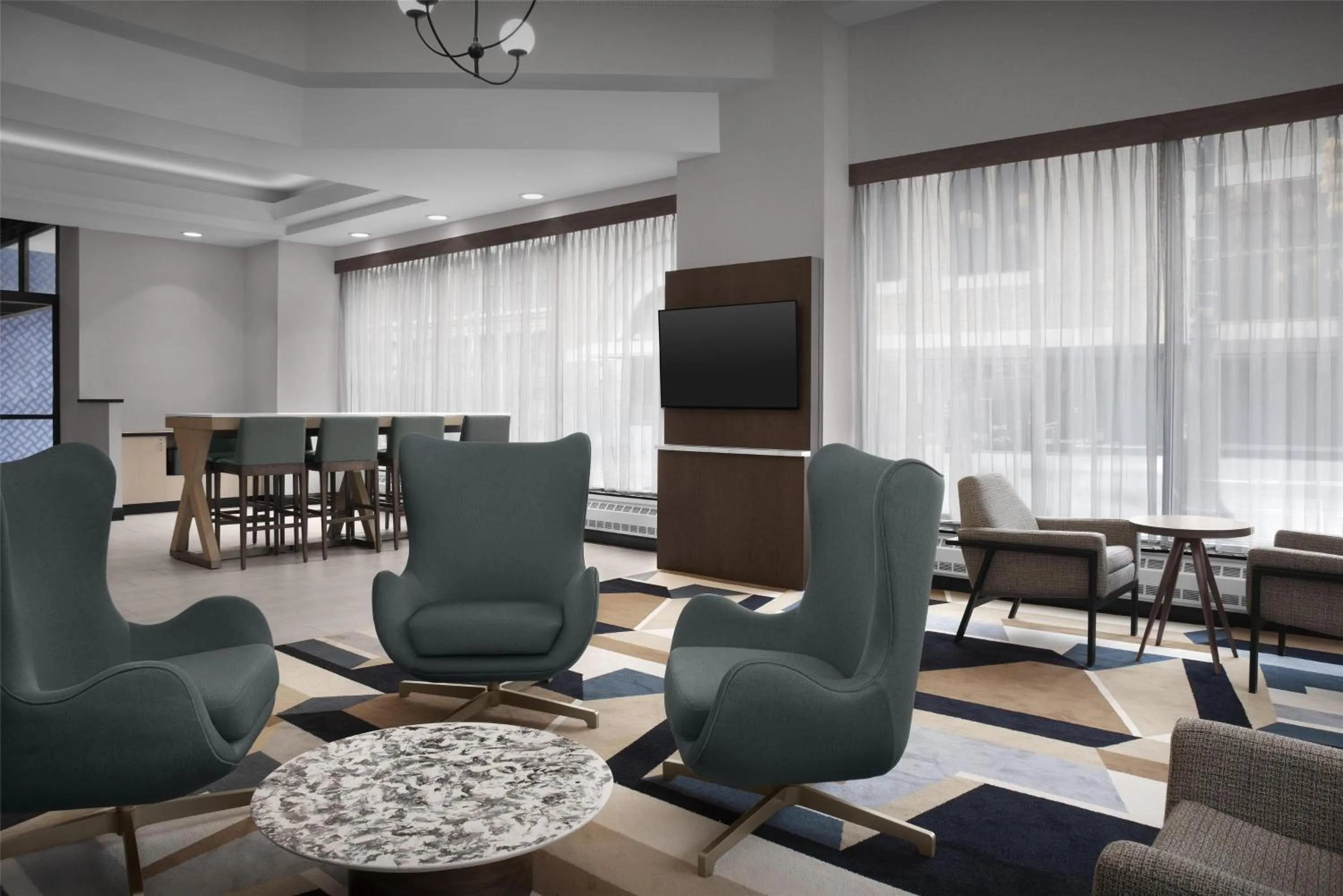 Lobby or reception in Hampton Inn Indianapolis Downtown Across from Circle Centre