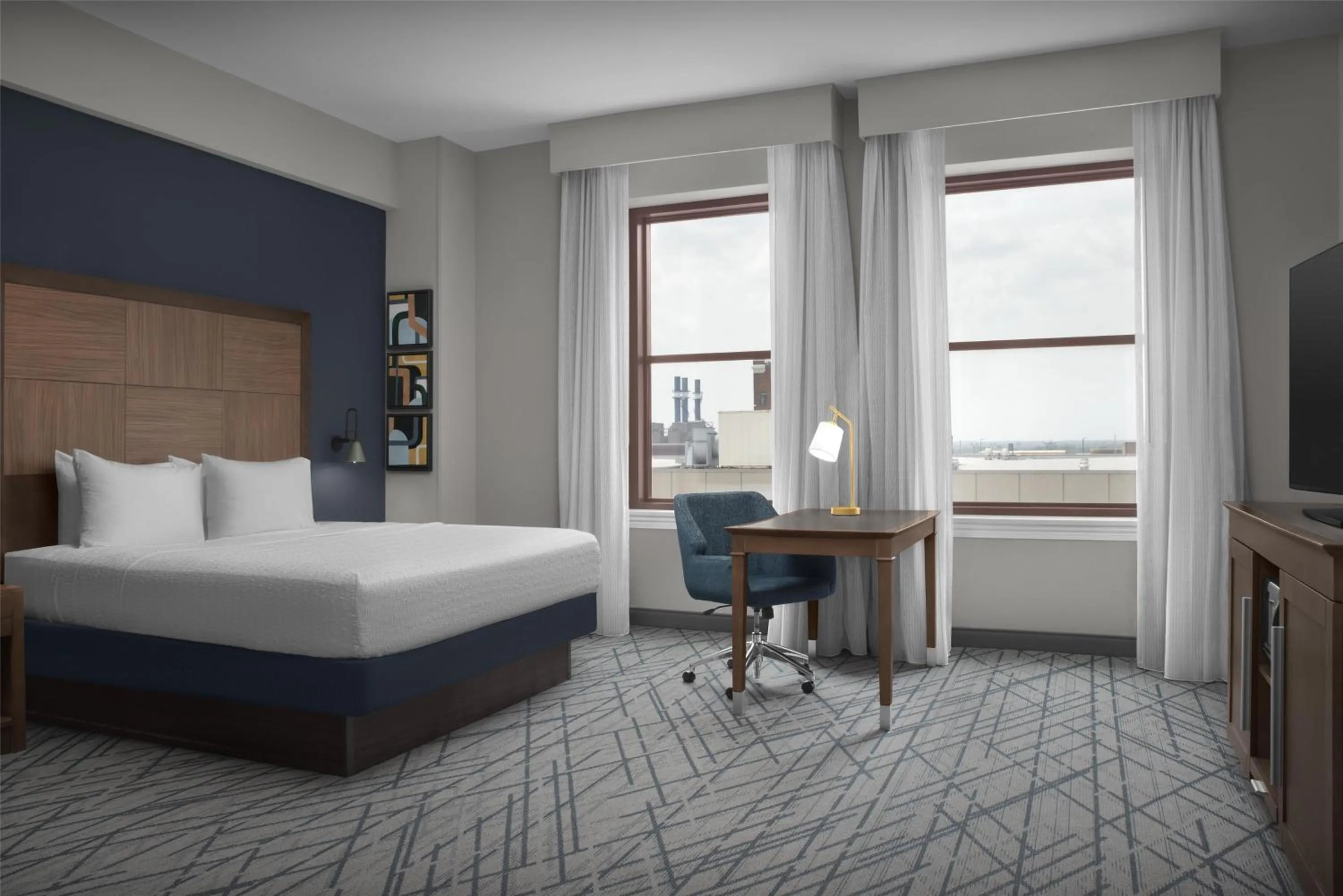 Bedroom, Bed in Hampton Inn Indianapolis Downtown Across from Circle Centre