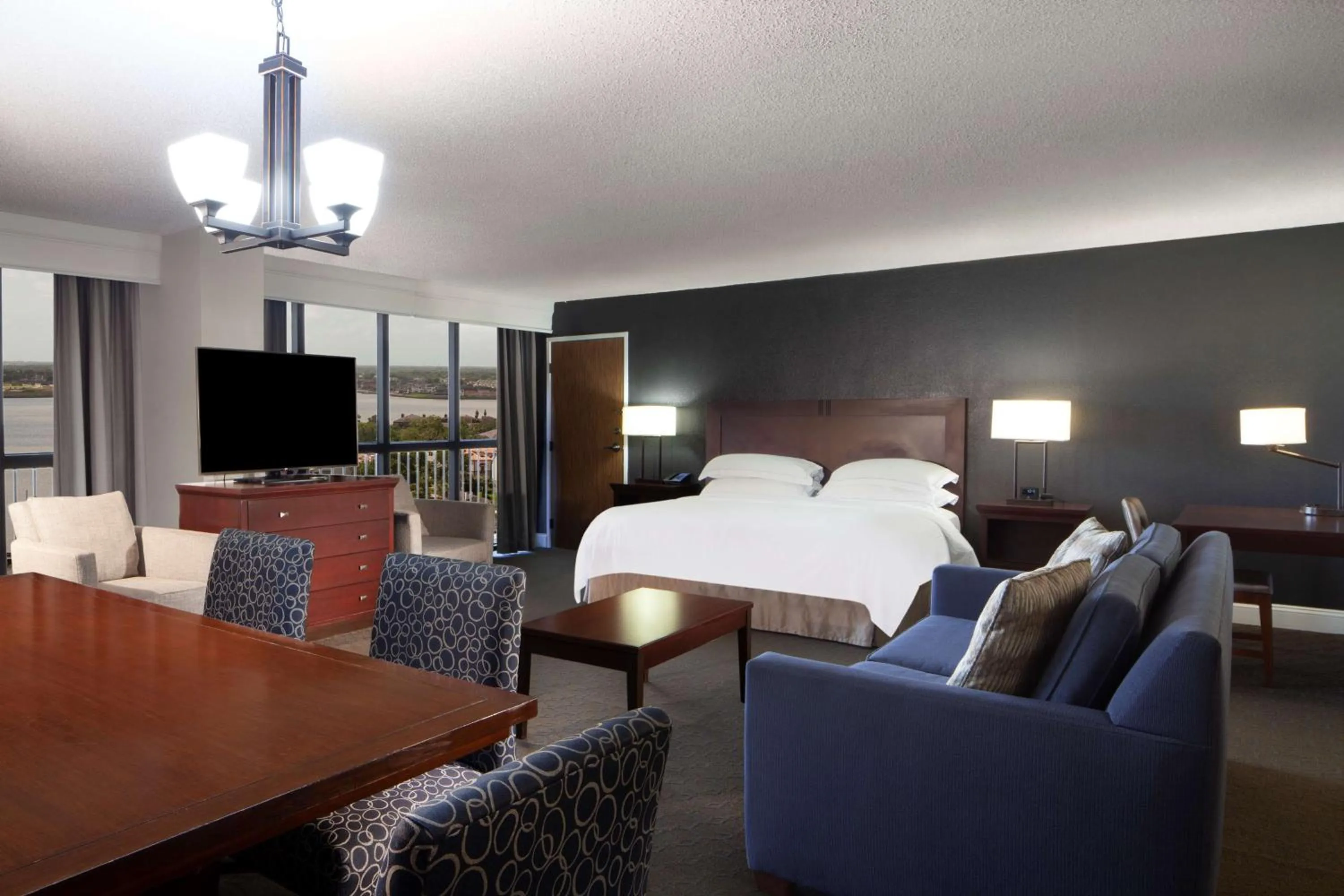 Living room, Bed in Hilton Houston NASA Clear Lake