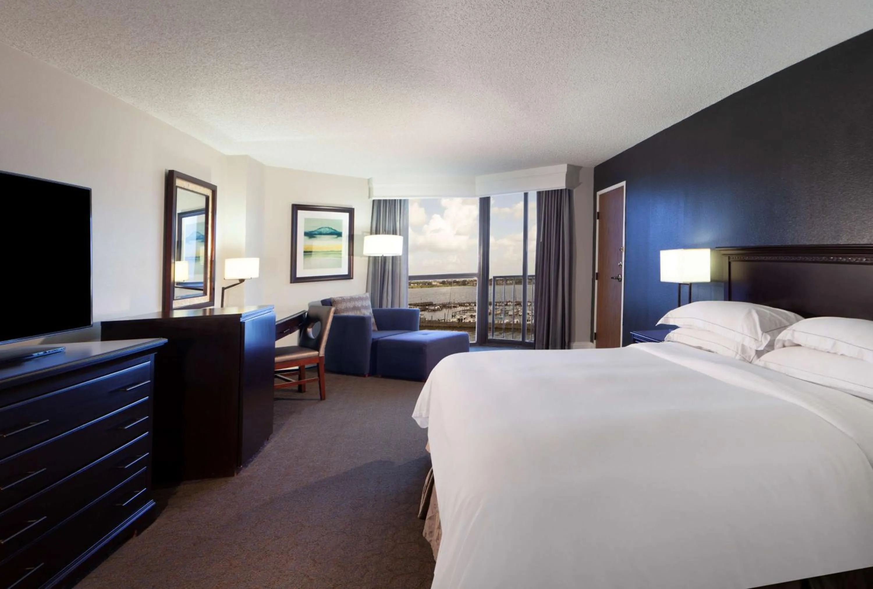 Living room, Bed in Hilton Houston NASA Clear Lake