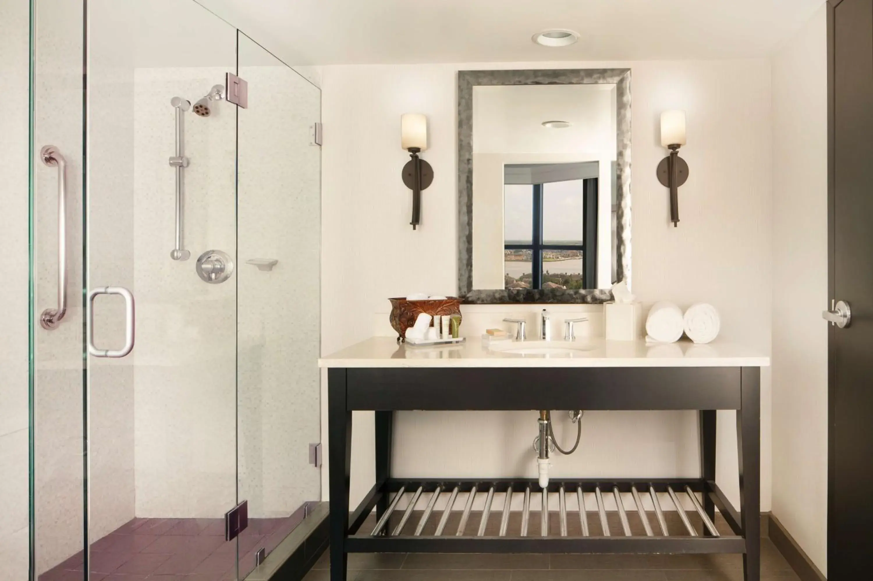 Bathroom in Hilton Houston NASA Clear Lake Bathroom in Hilton Houston NASA Clear Lake