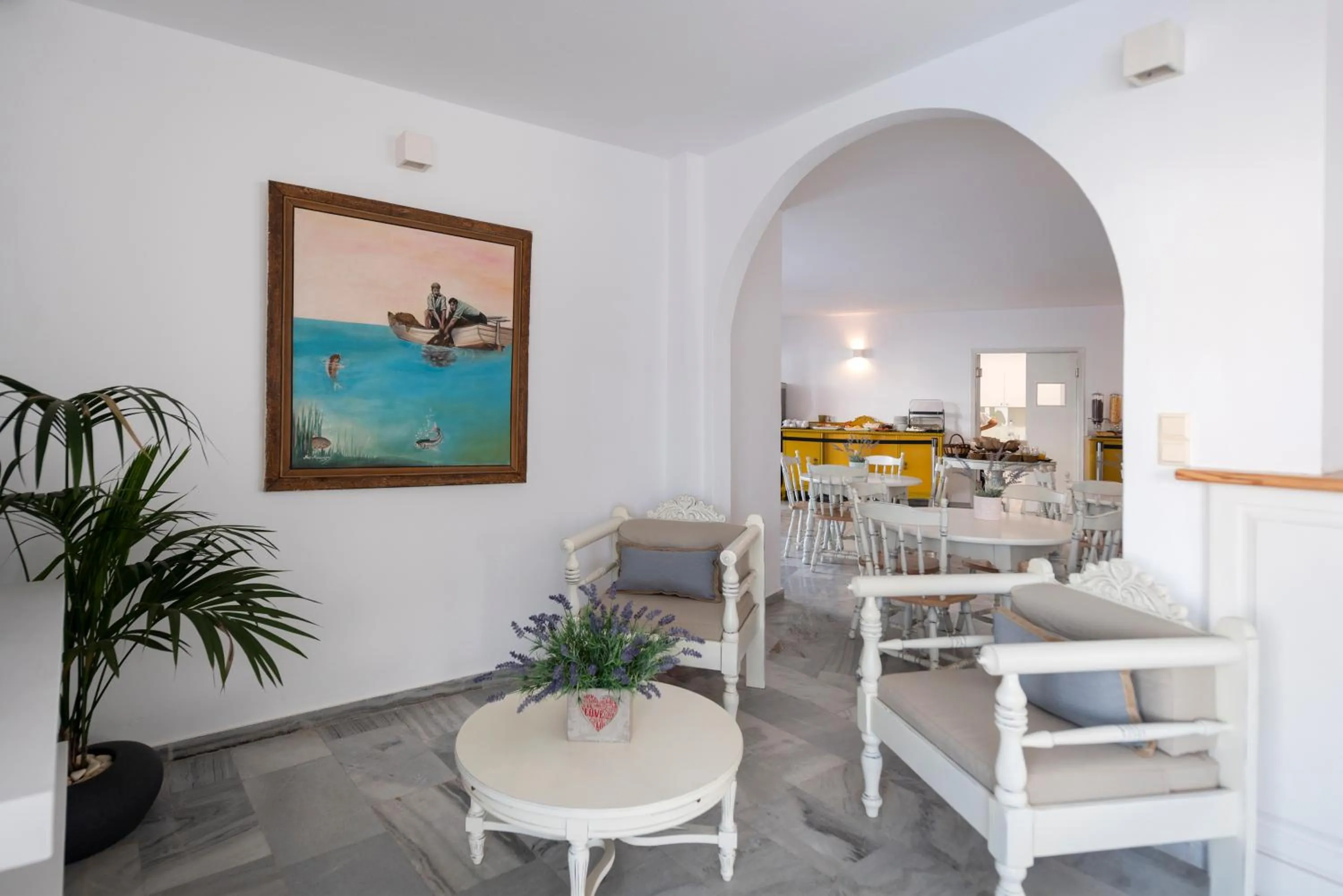 Dining area in Hotel Aegeon