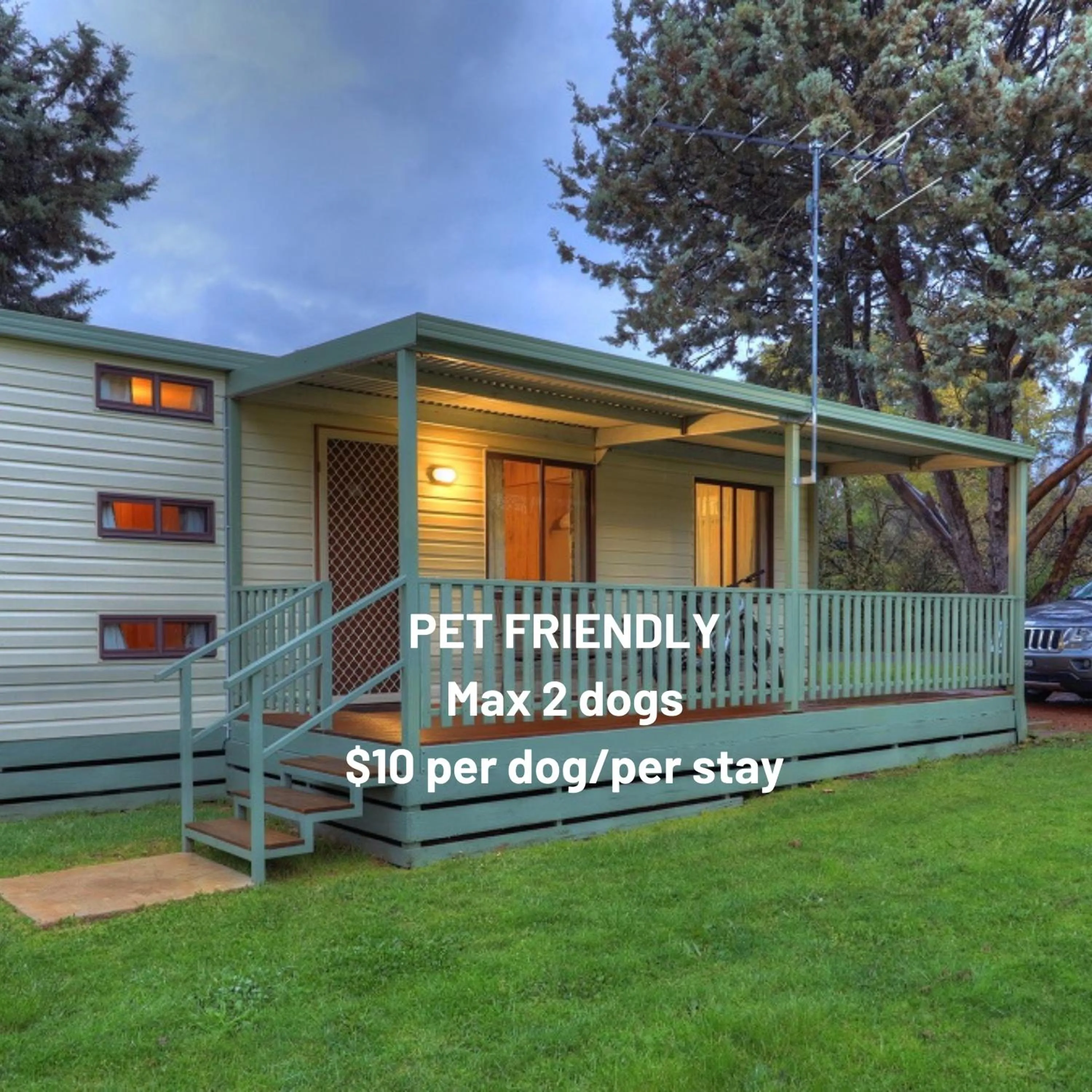 Garden in Beechworth Lake Sambell Caravan Park