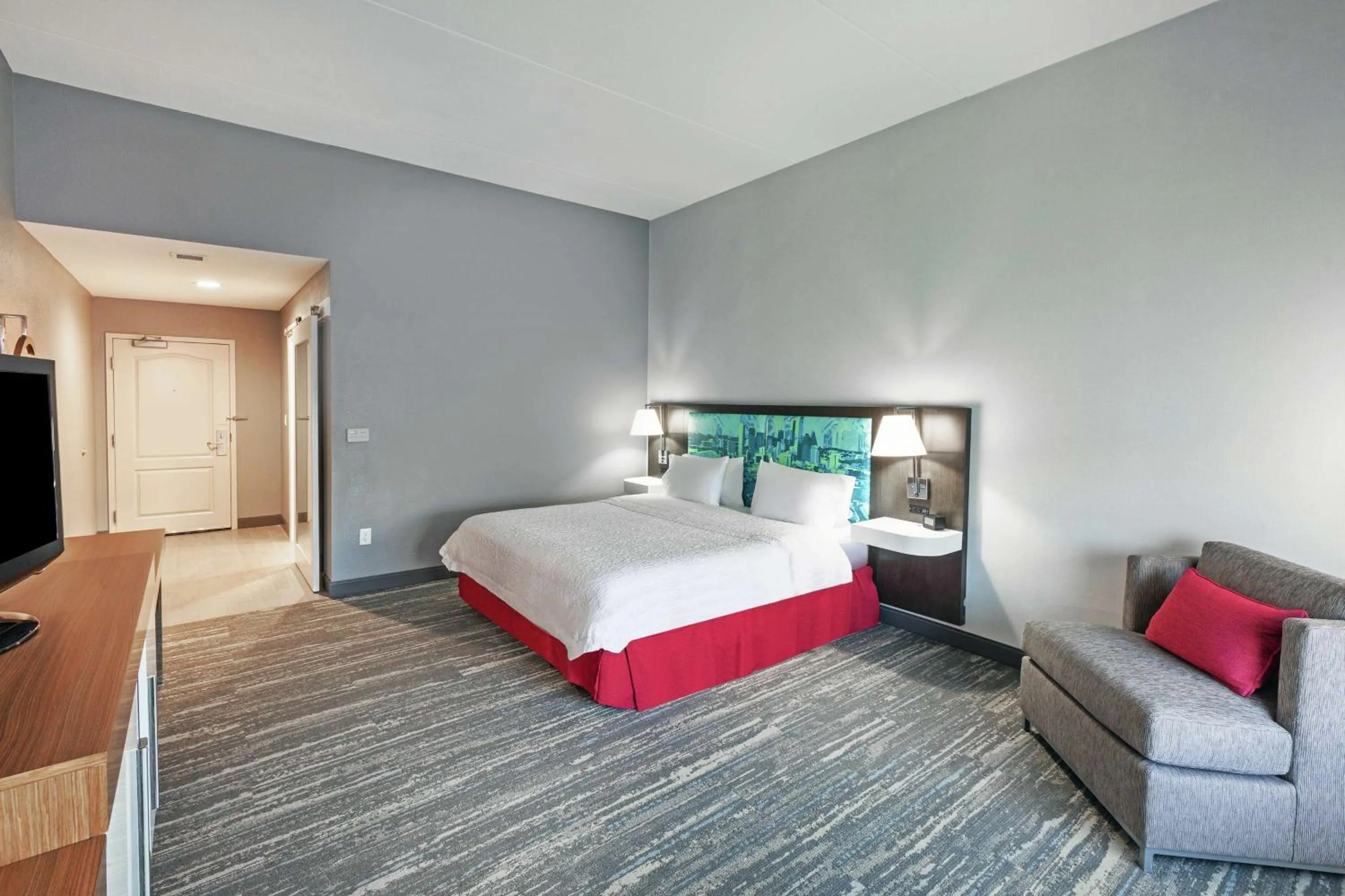 Bedroom, Bed in Hampton Inn & Suites Houston-Bush Intercontinental Airport