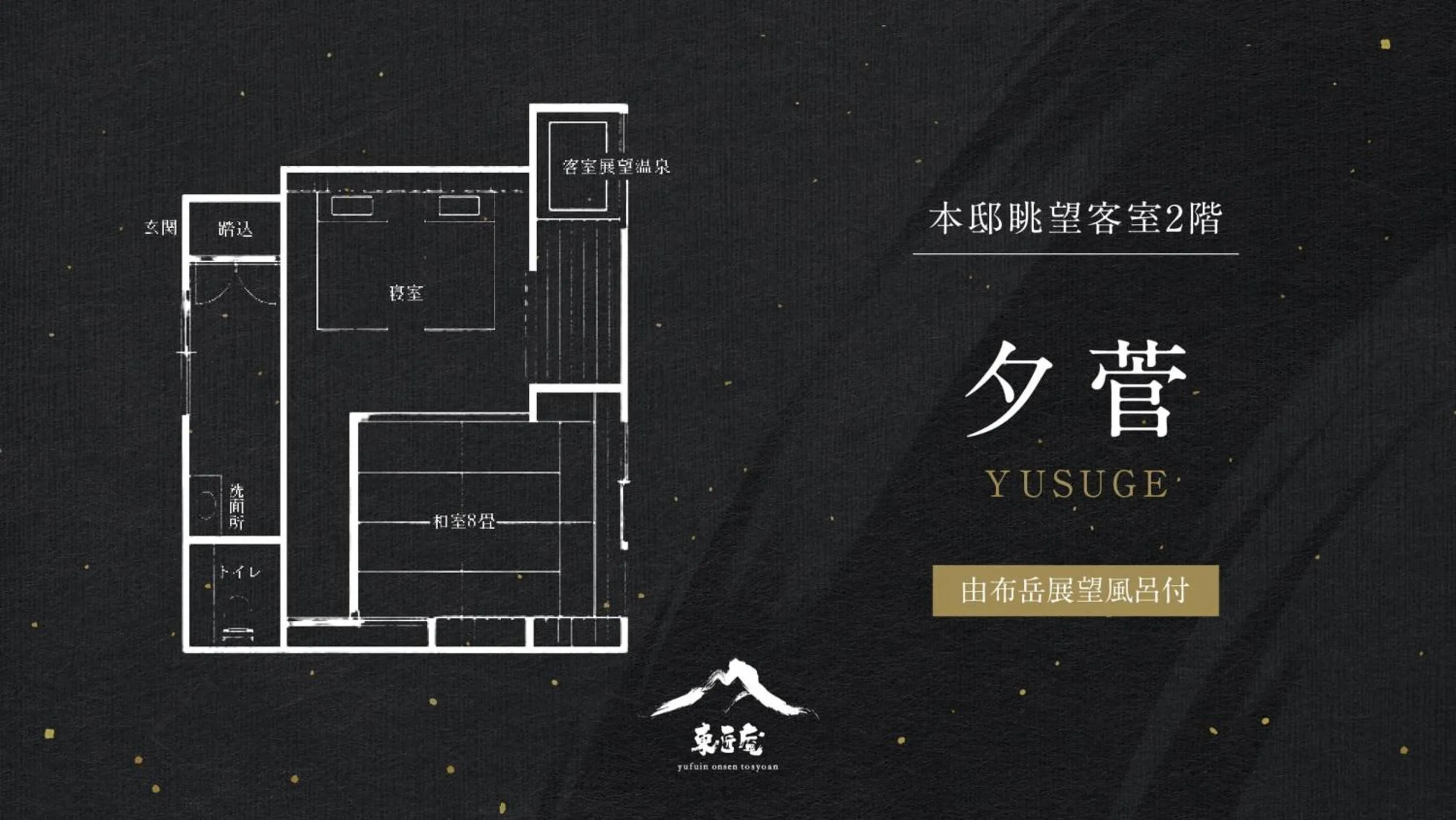 Photo of the whole room in Yufuin Onsen Toshoan