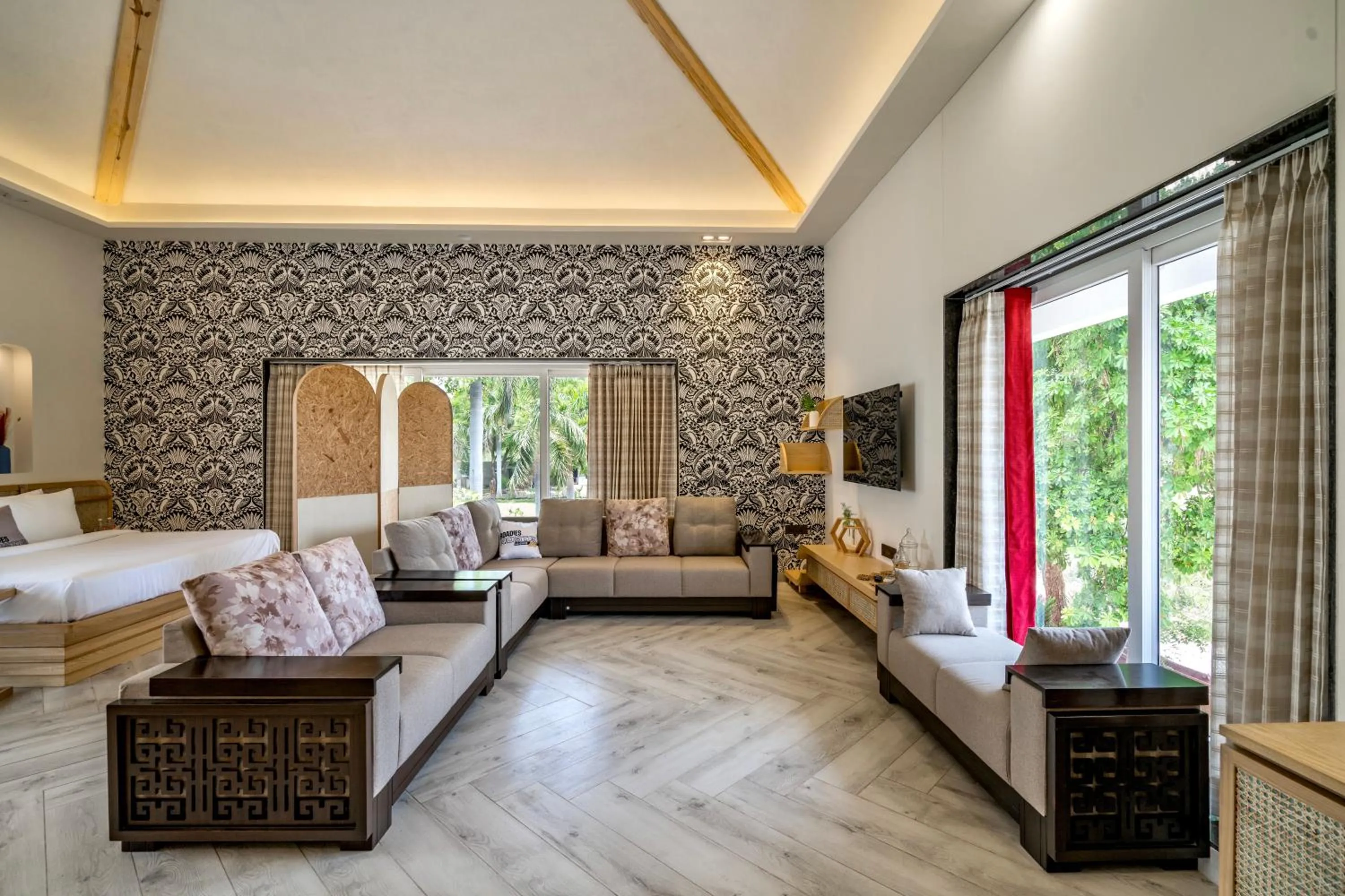 Photo of the whole room, Bed in Roadies Rostel - Best Adventure Resort in Ahmedabad