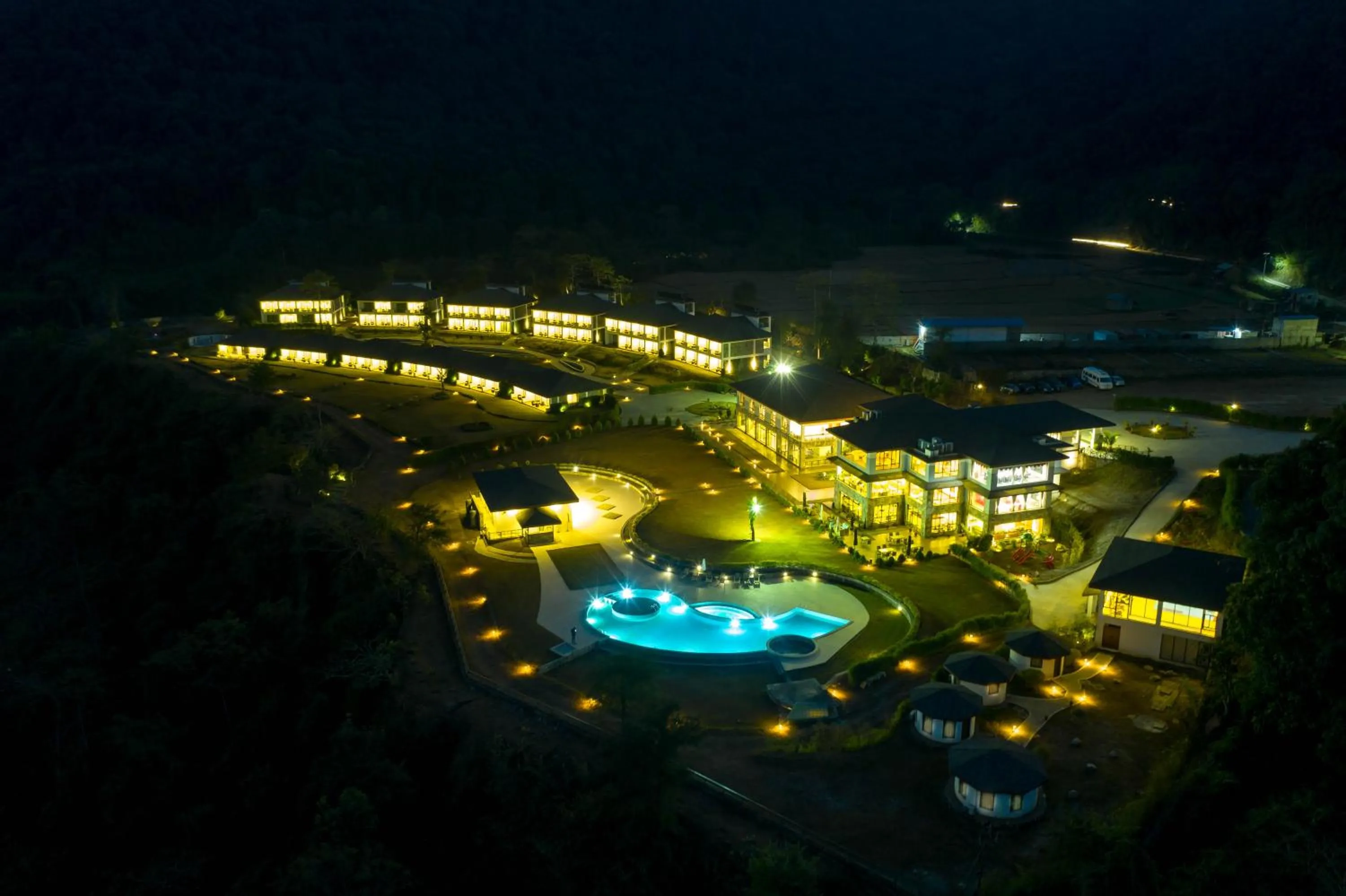 Night in Mountain Glory Forest Resort and Spa, Pokhara