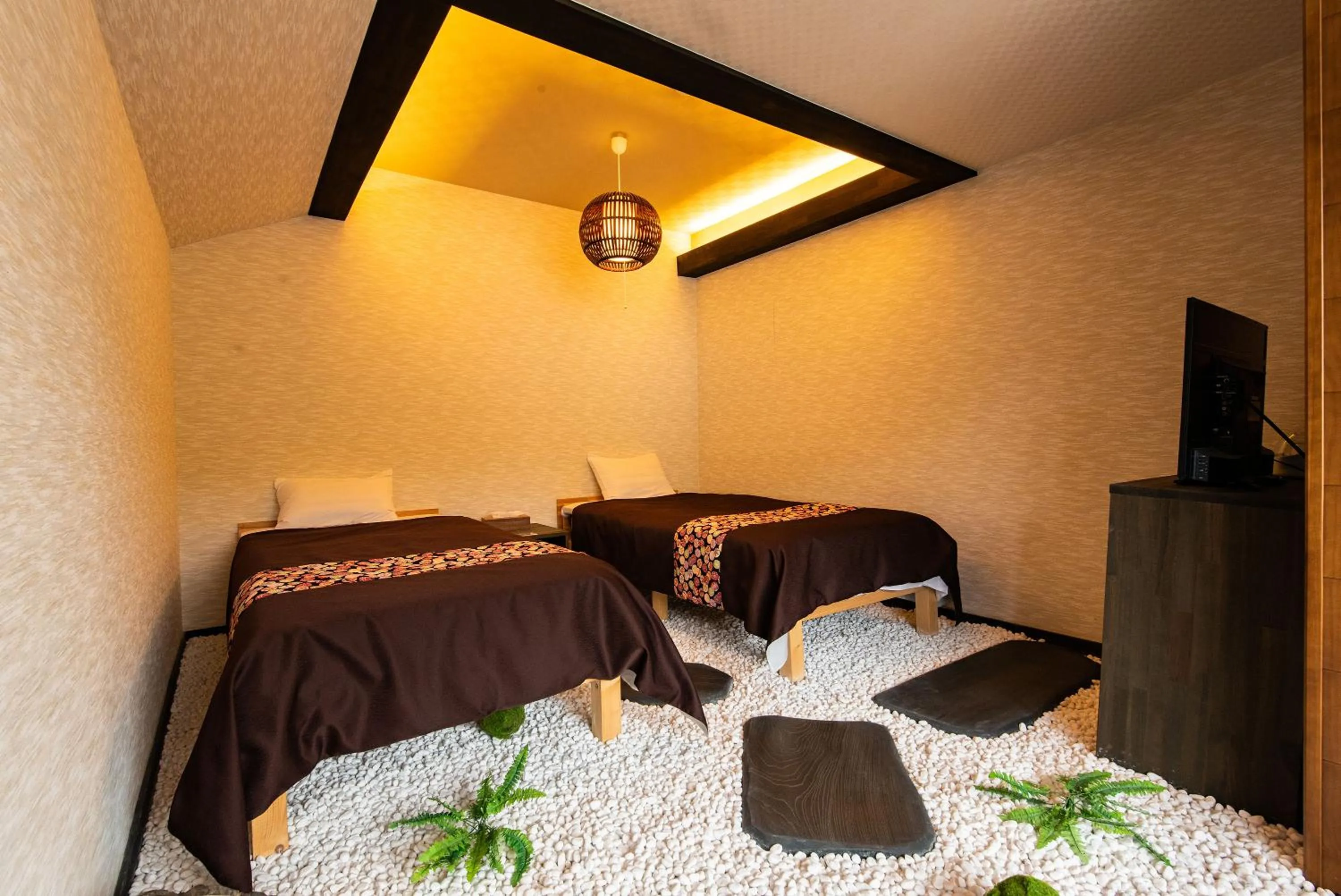 Bed in Unzen Sky Hotel