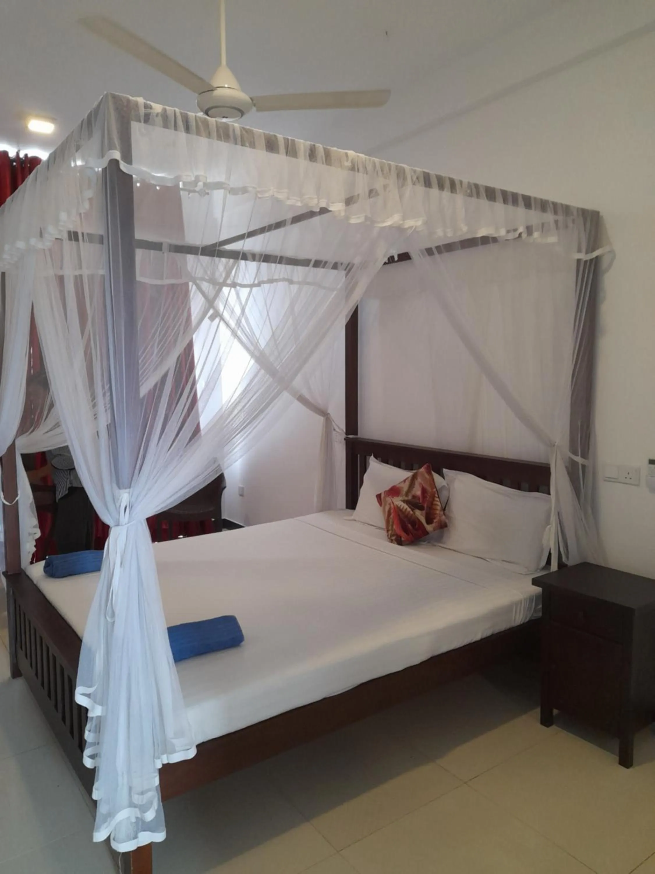 Bed in Hotel Marine at Negombo Beach