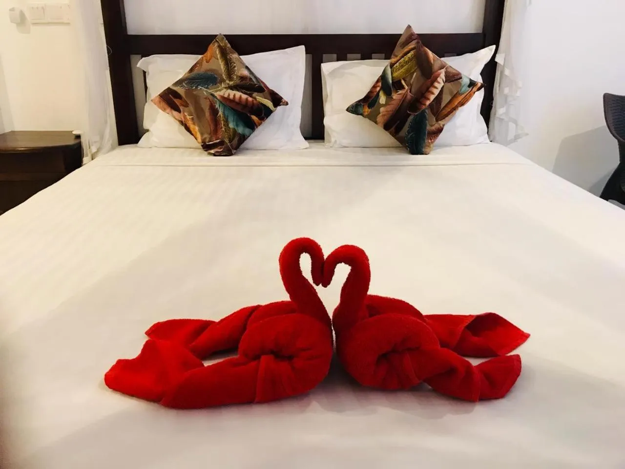 Bed in Hotel Marine at Negombo Beach