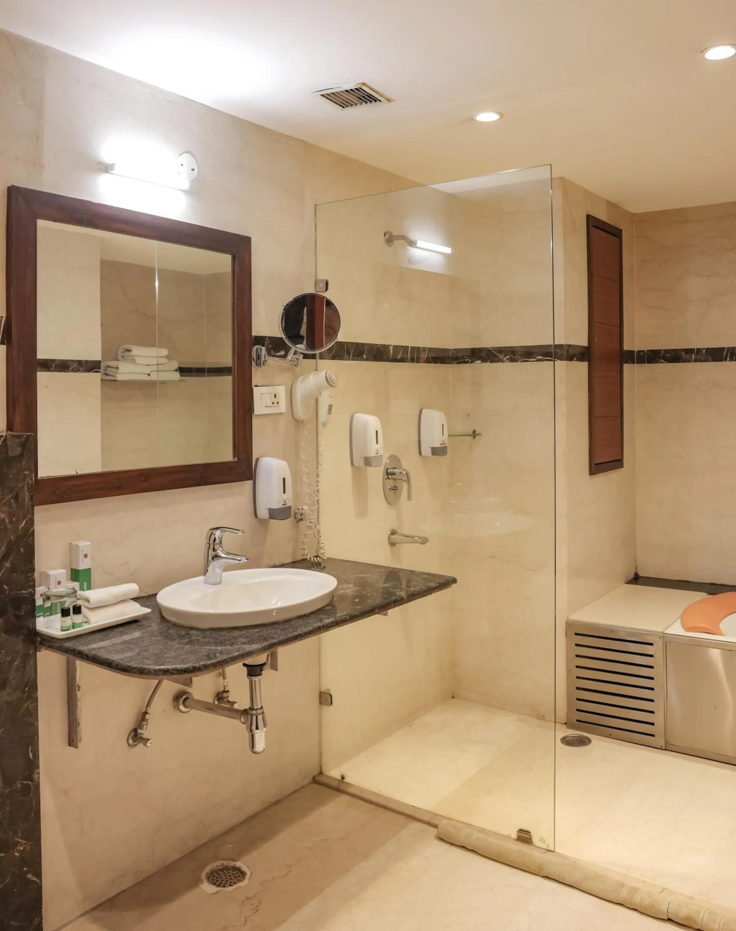 Shower in Hotel Cama