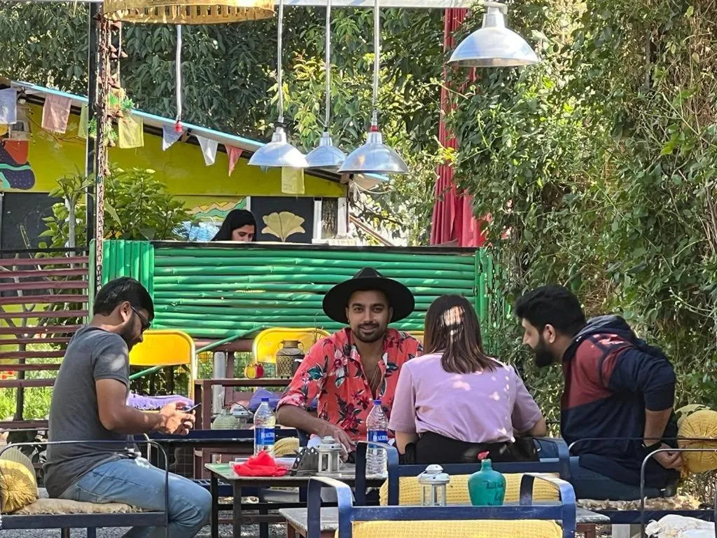 Seating area in Namaste India