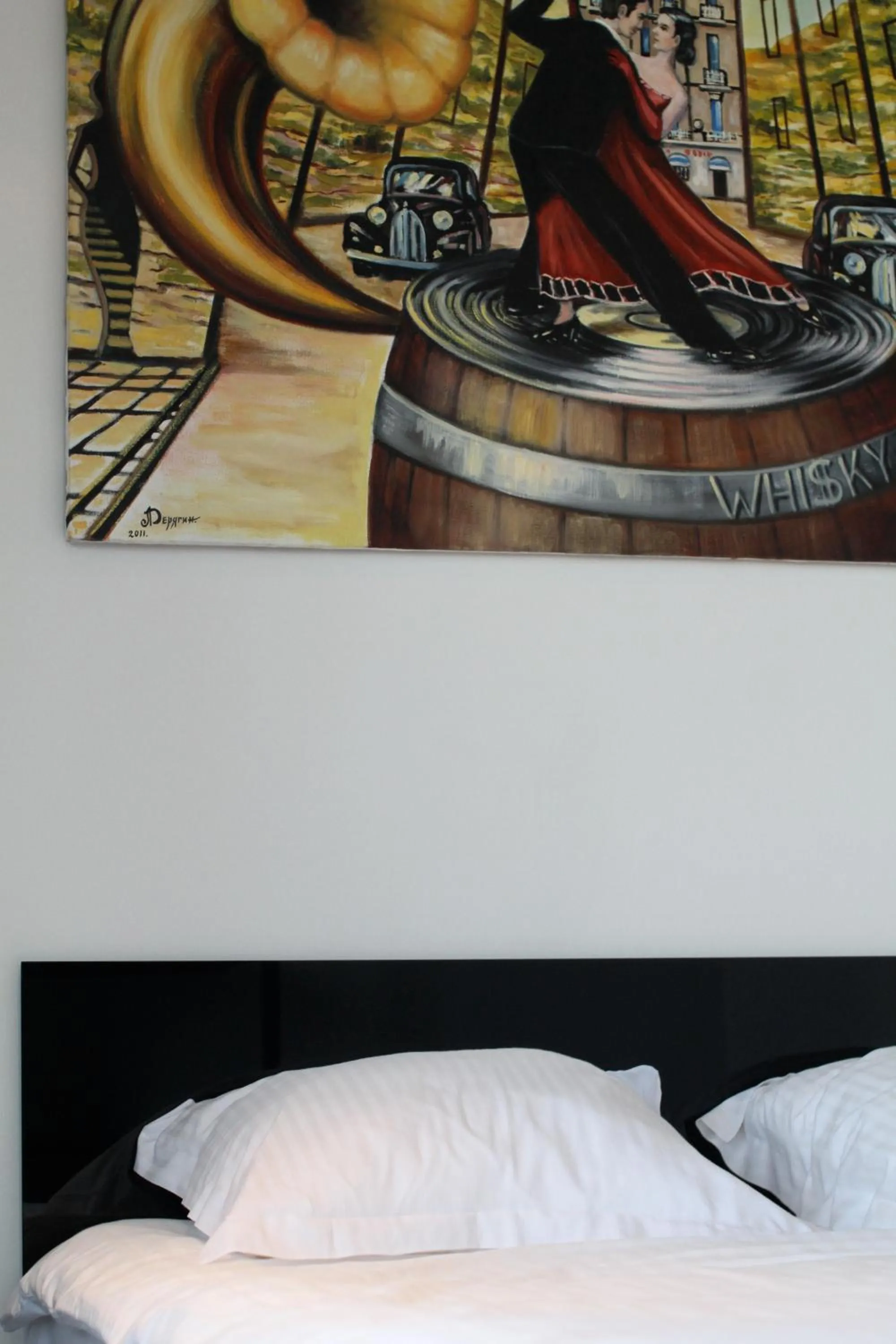 Decorative detail, Bed in Hotel Grey