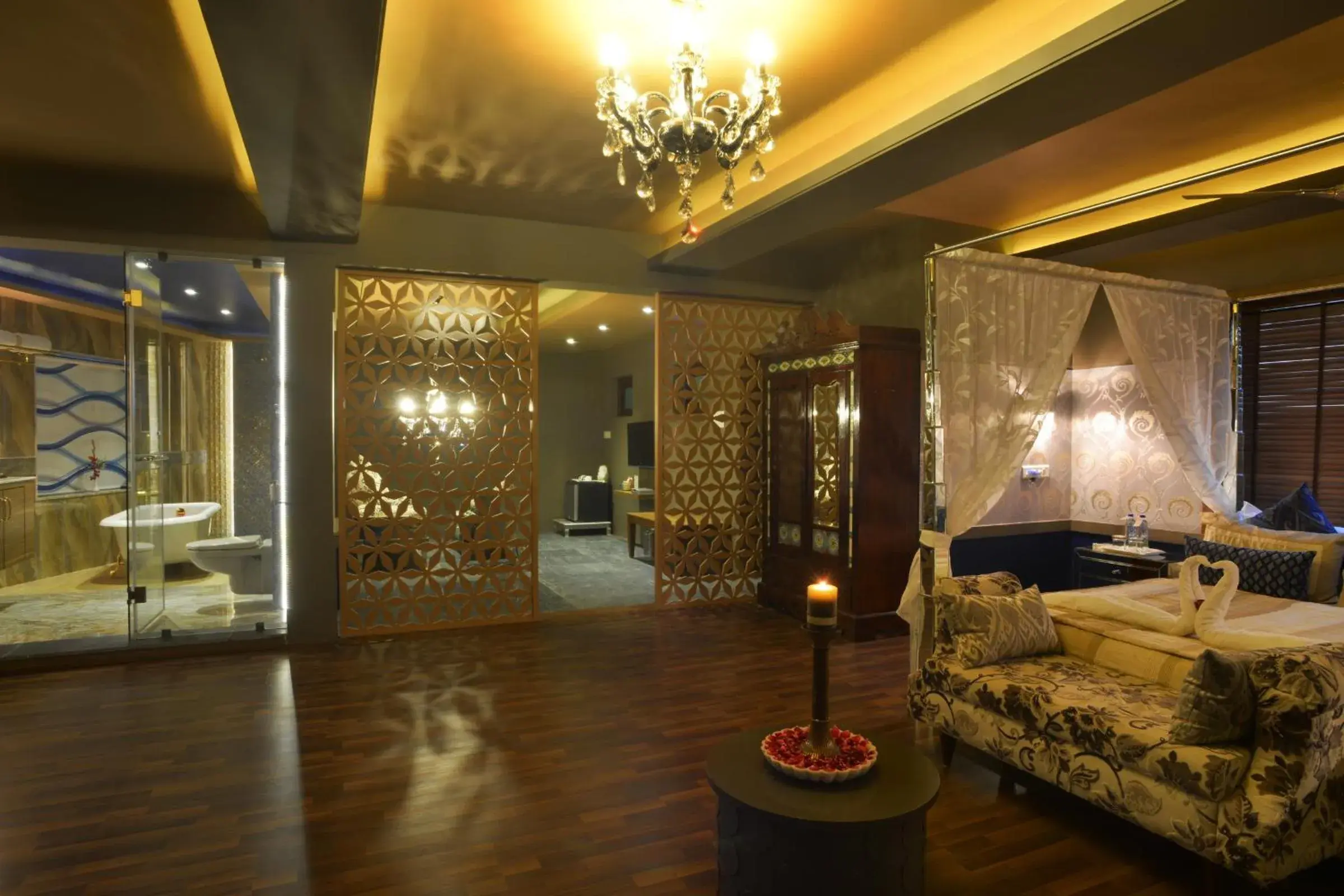 Bathroom, Bed in Heritage Khirasara Palace Bathroom, Bed in Heritage Khirasara Palace