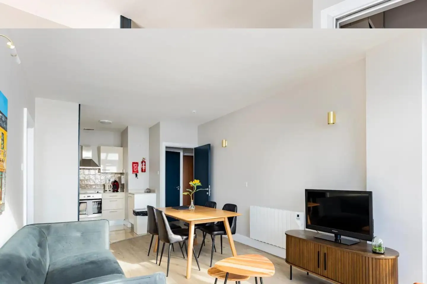 Living room in Galway Bay Sea View Apartments