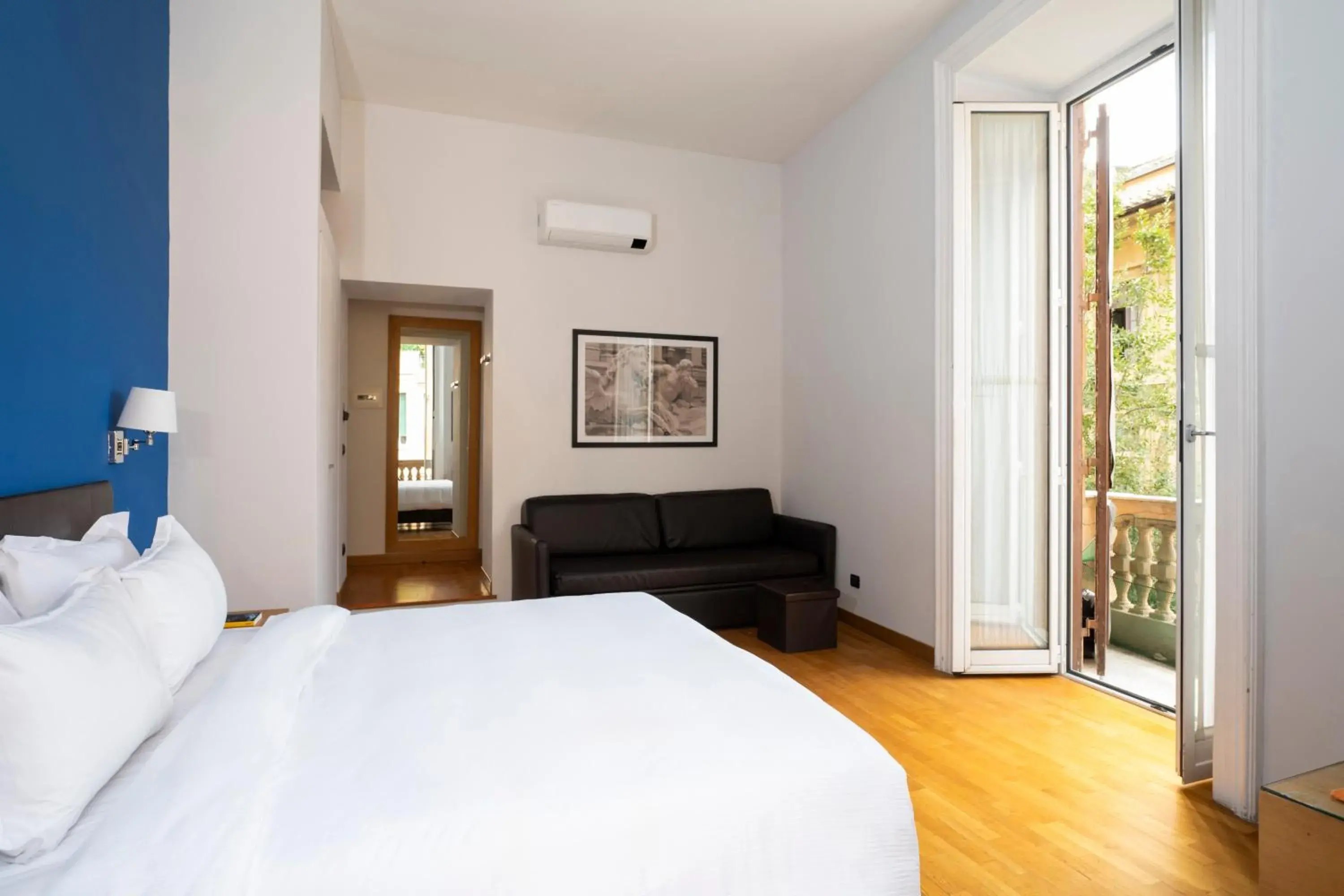 Bedroom, Bed in Sky Blue Place Rome Bedroom, Bed in Sky Blue Place Rome