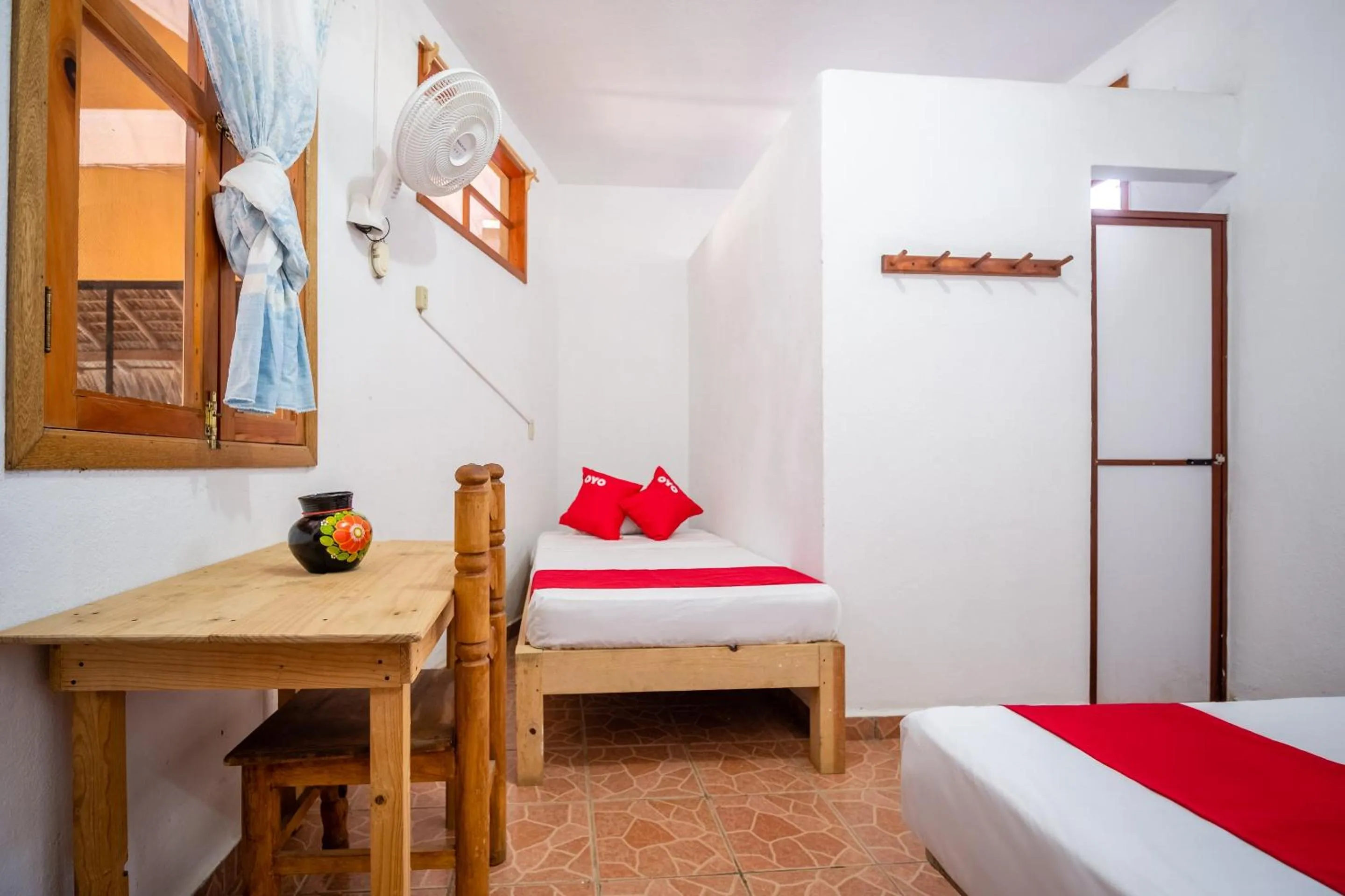 Bedroom, Bed in OYO Cabañas Abril, Mazunte