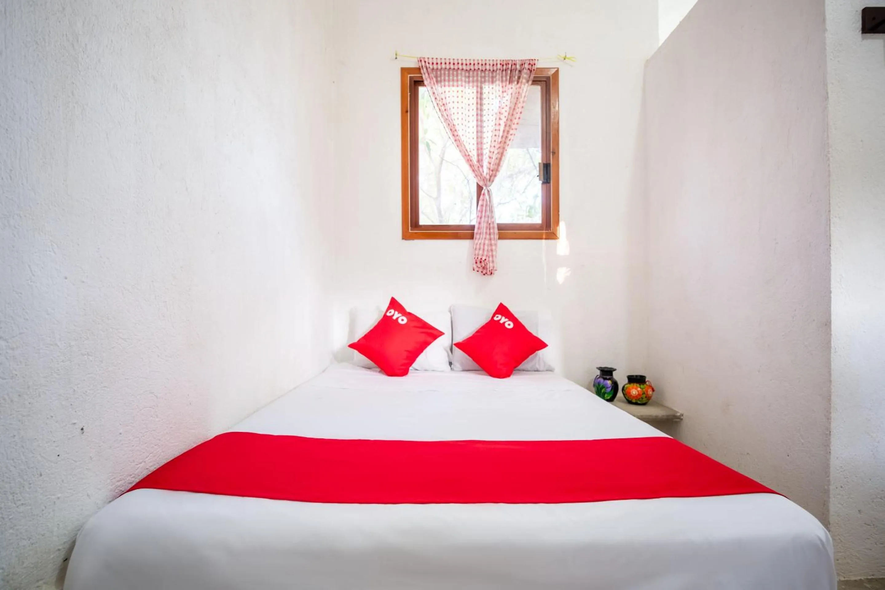 Bedroom, Bed in OYO Cabañas Abril, Mazunte