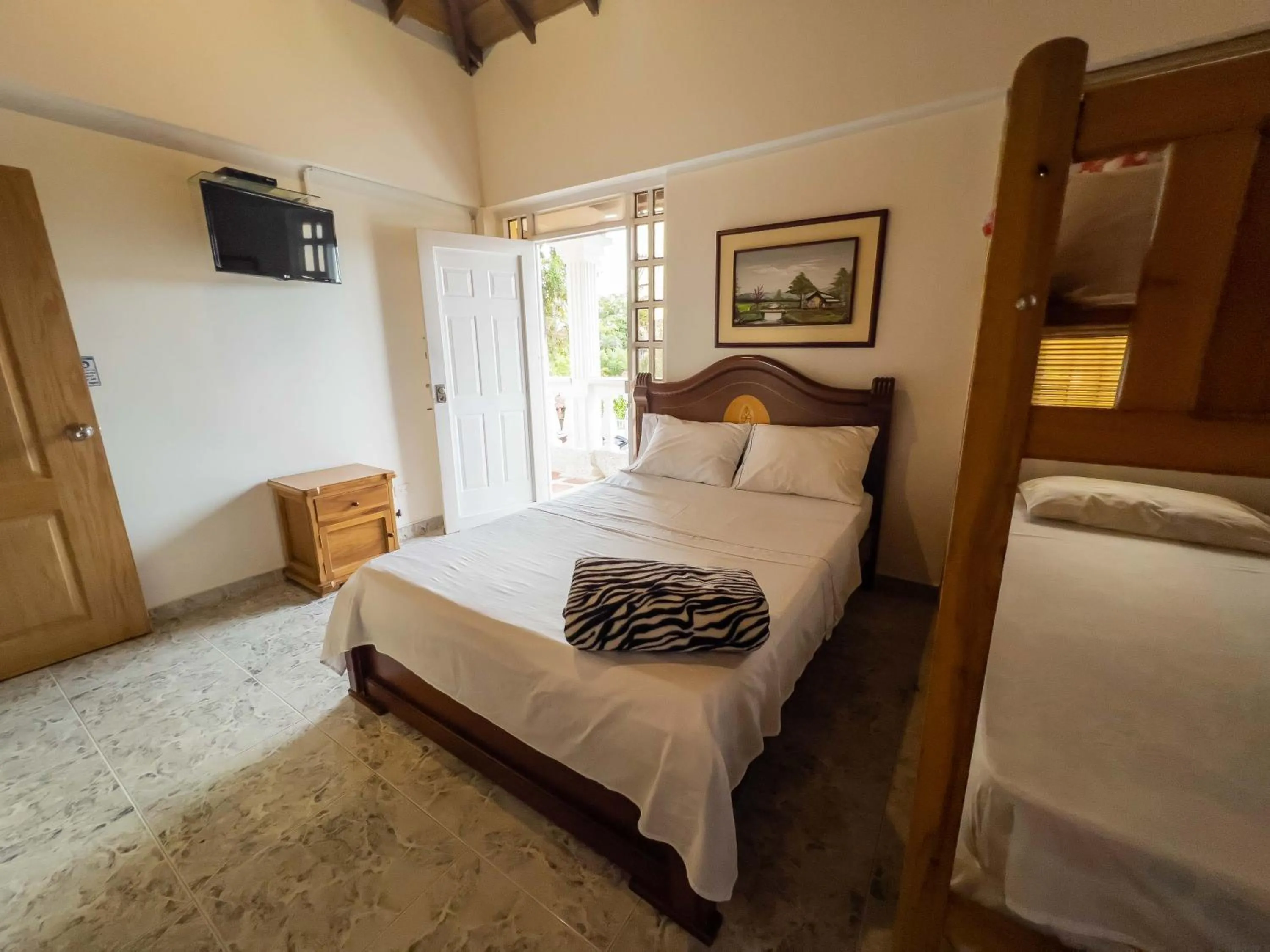 Bedroom, Bed in Casa Campestre La Colombiana