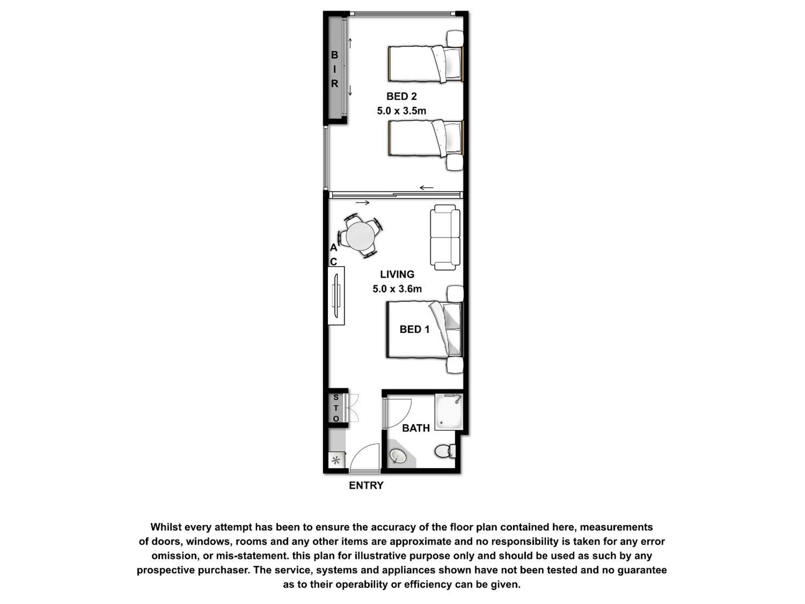 Floor plan in A1 Motels and Apartments Port Fairy