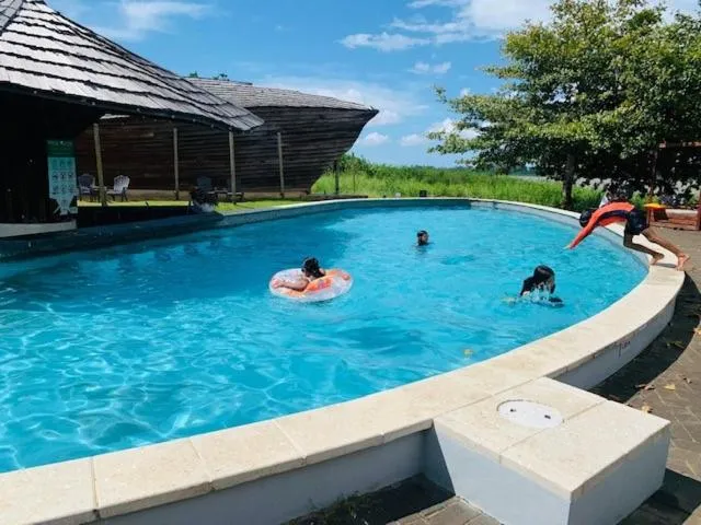 Pool view in Houttuyn Wellness River Resort