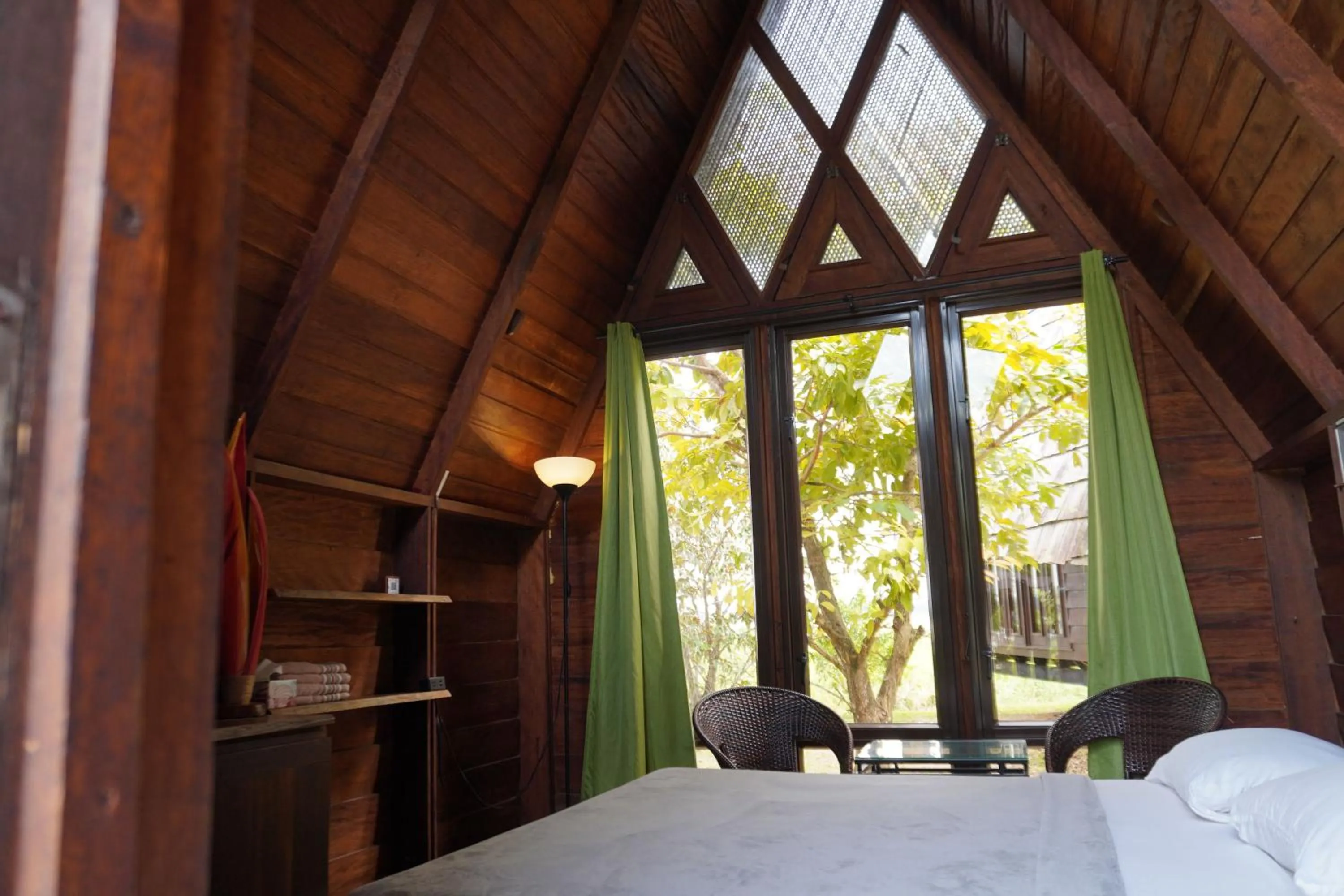 View (from property/room), Bed in Houttuyn Wellness River Resort