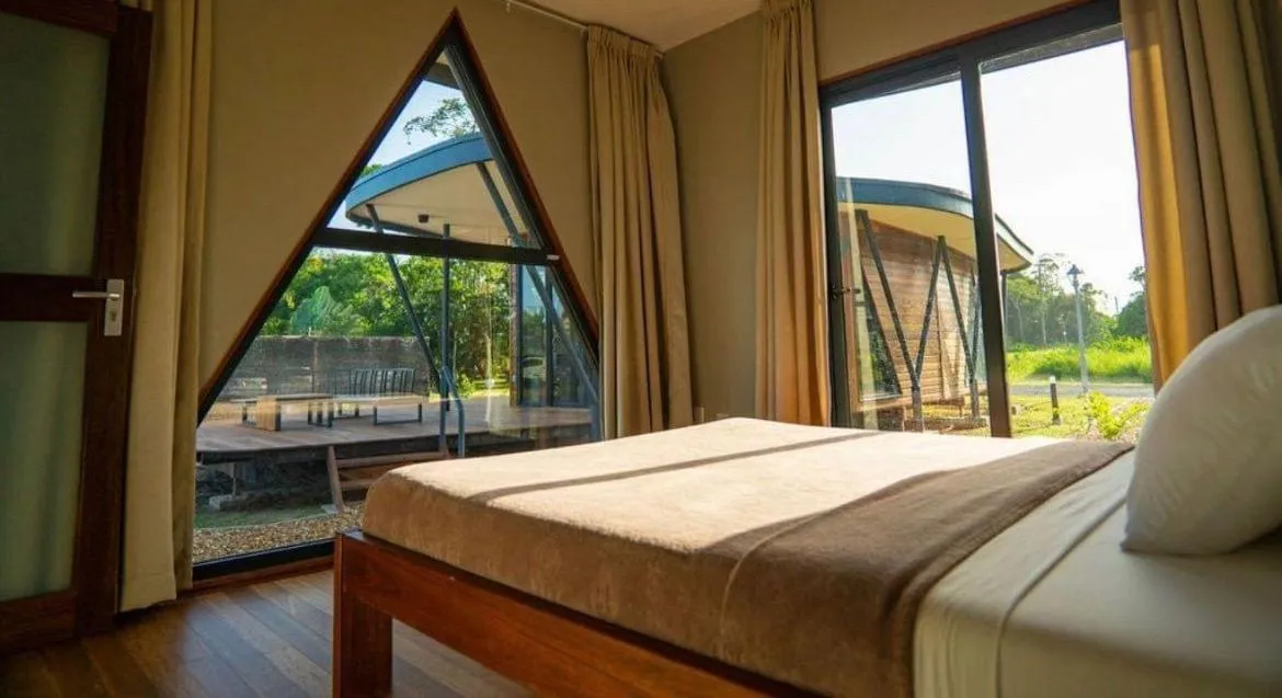 Bed in Houttuyn Wellness River Resort