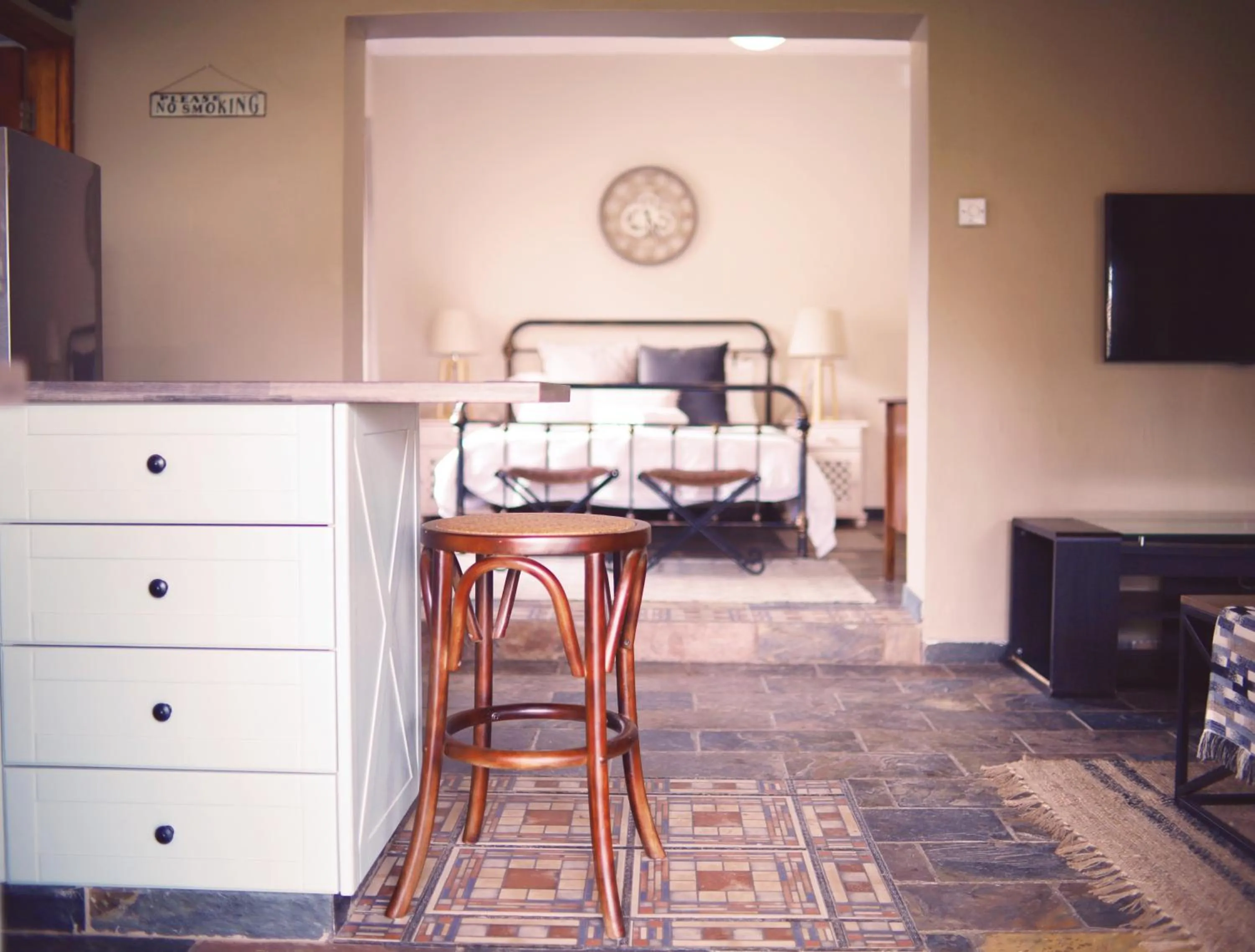 Bedroom, Bed in Modern Farm