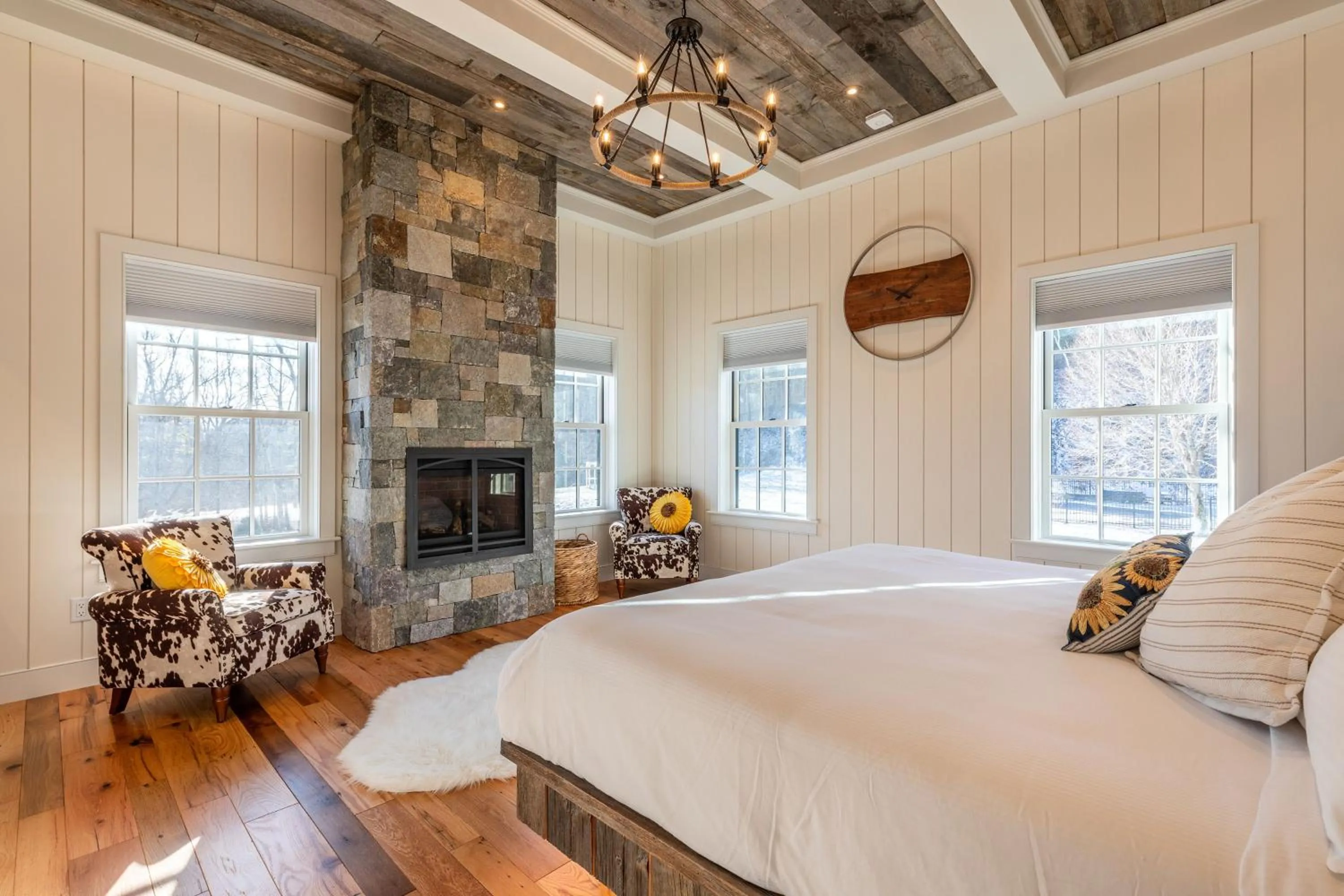 Bed in The Barnstead Inn