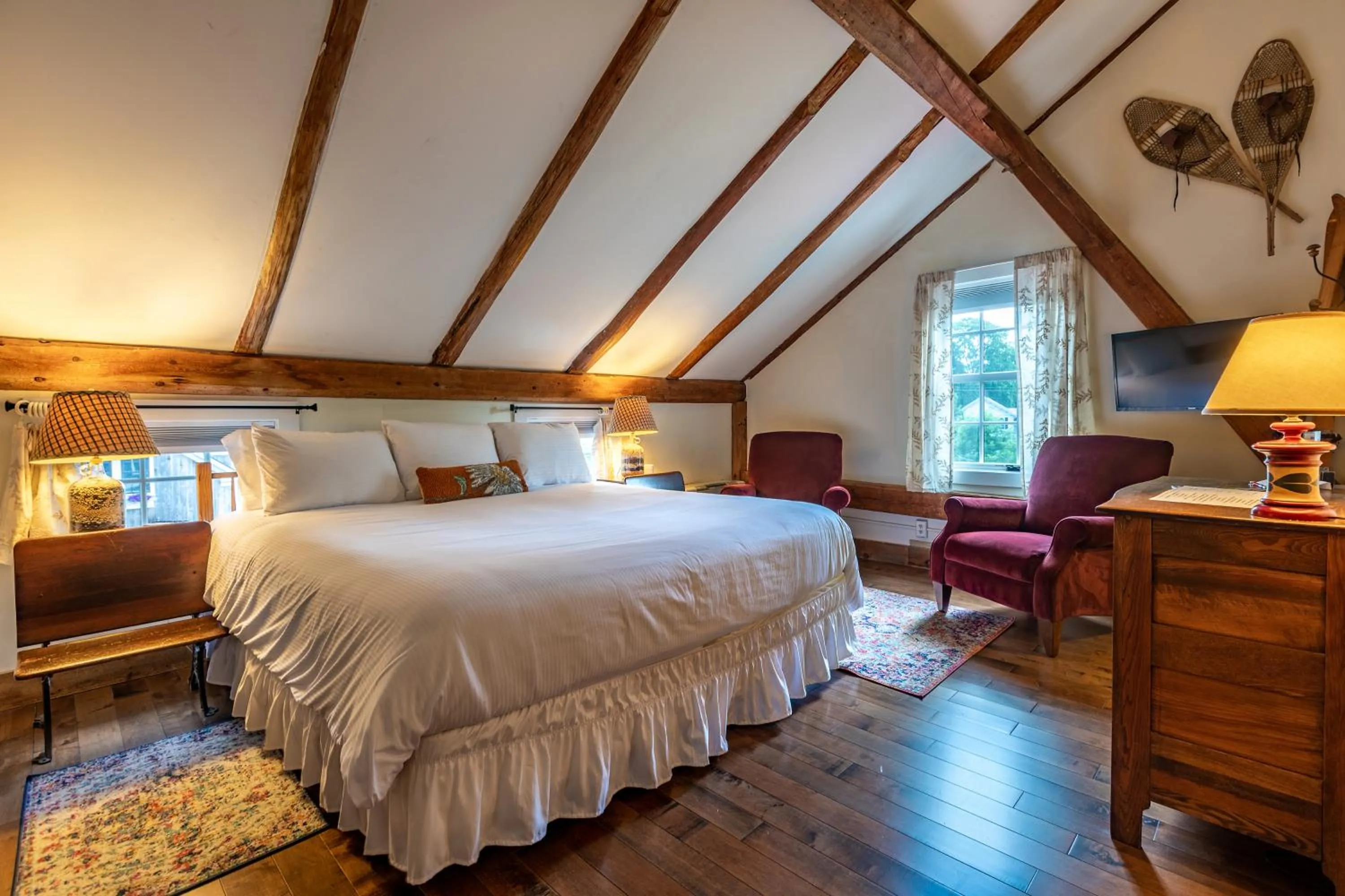 Bed in The Barnstead Inn