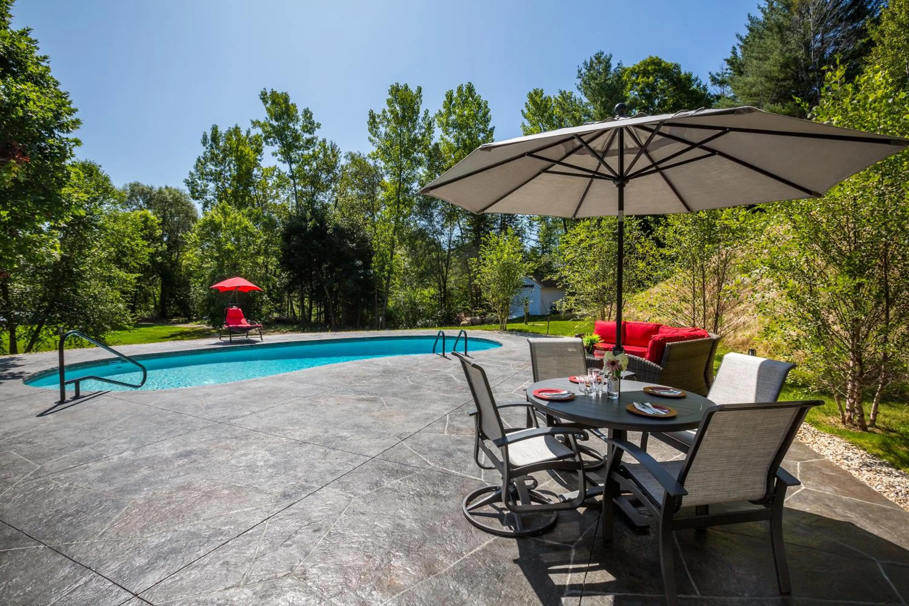 Swimming pool in The Barnstead Inn