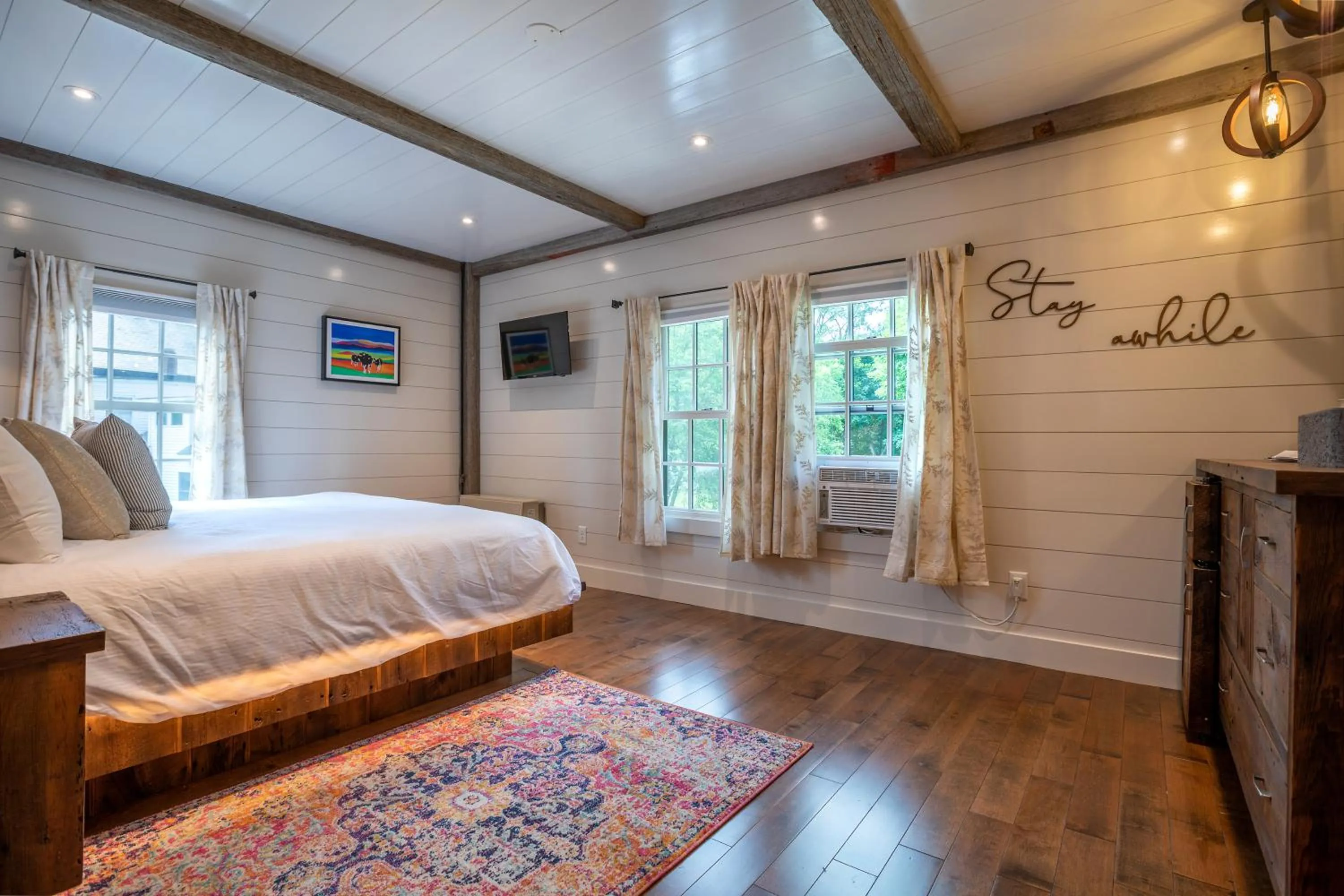 Bed in The Barnstead Inn