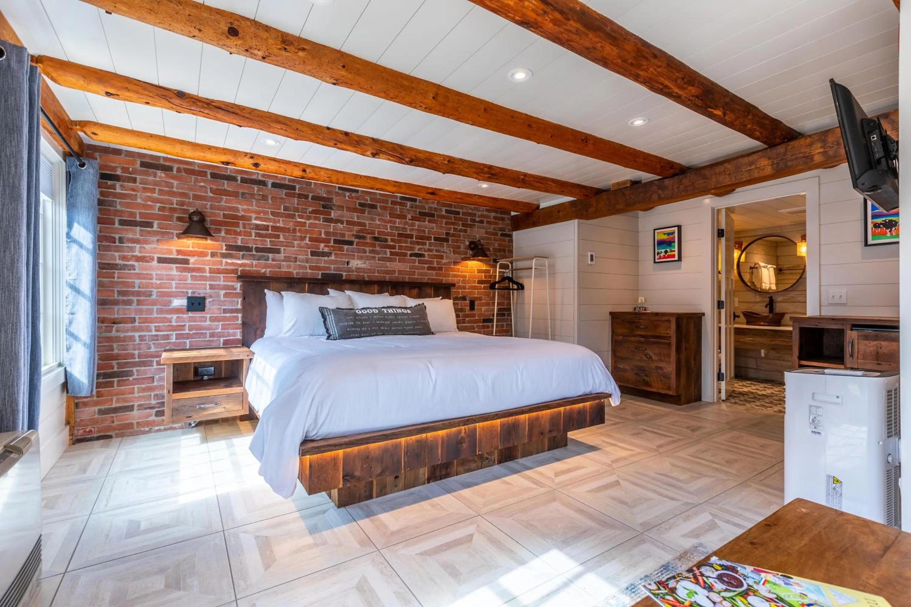 Bed in The Barnstead Inn