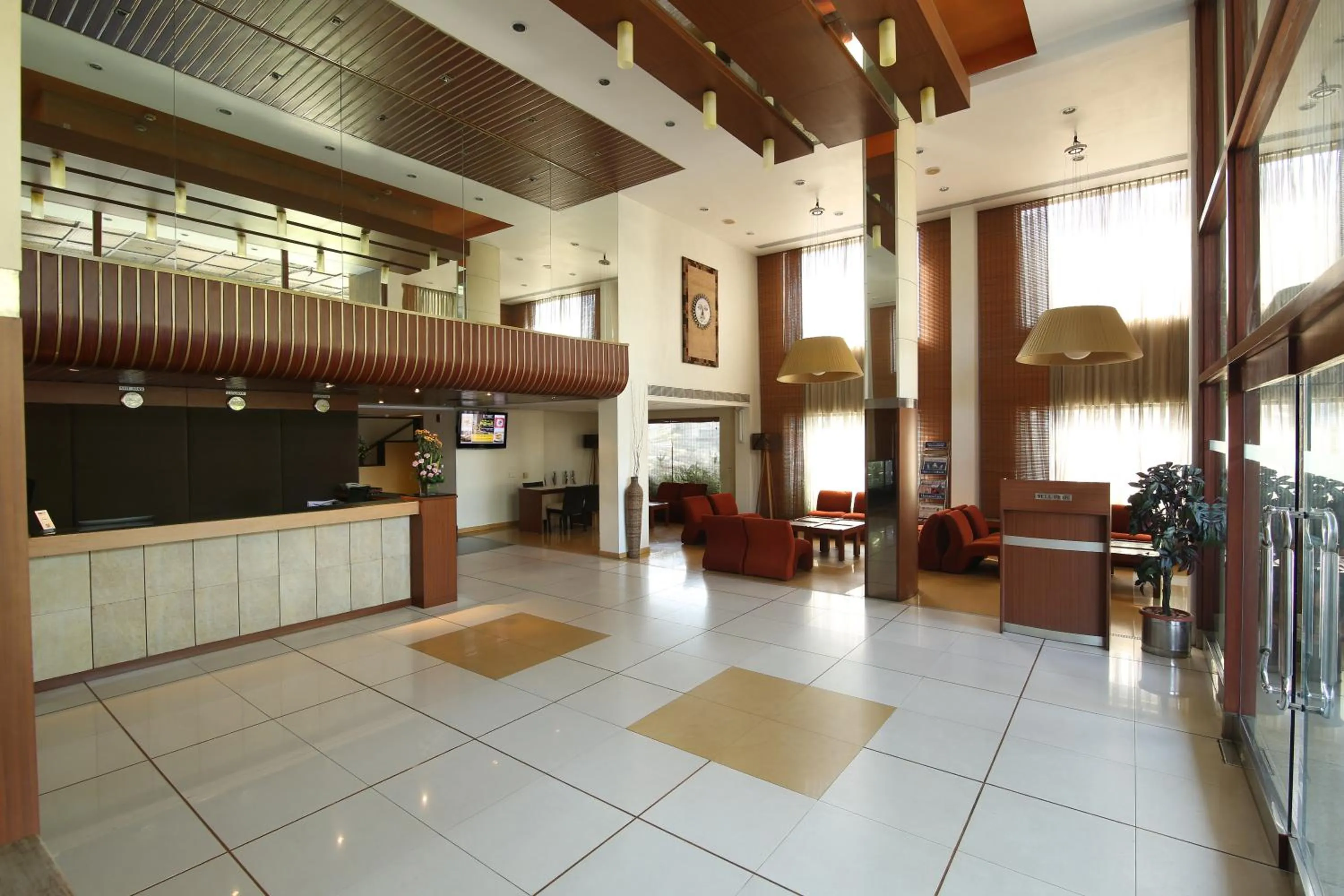Lobby or reception in Harrisons Hotel