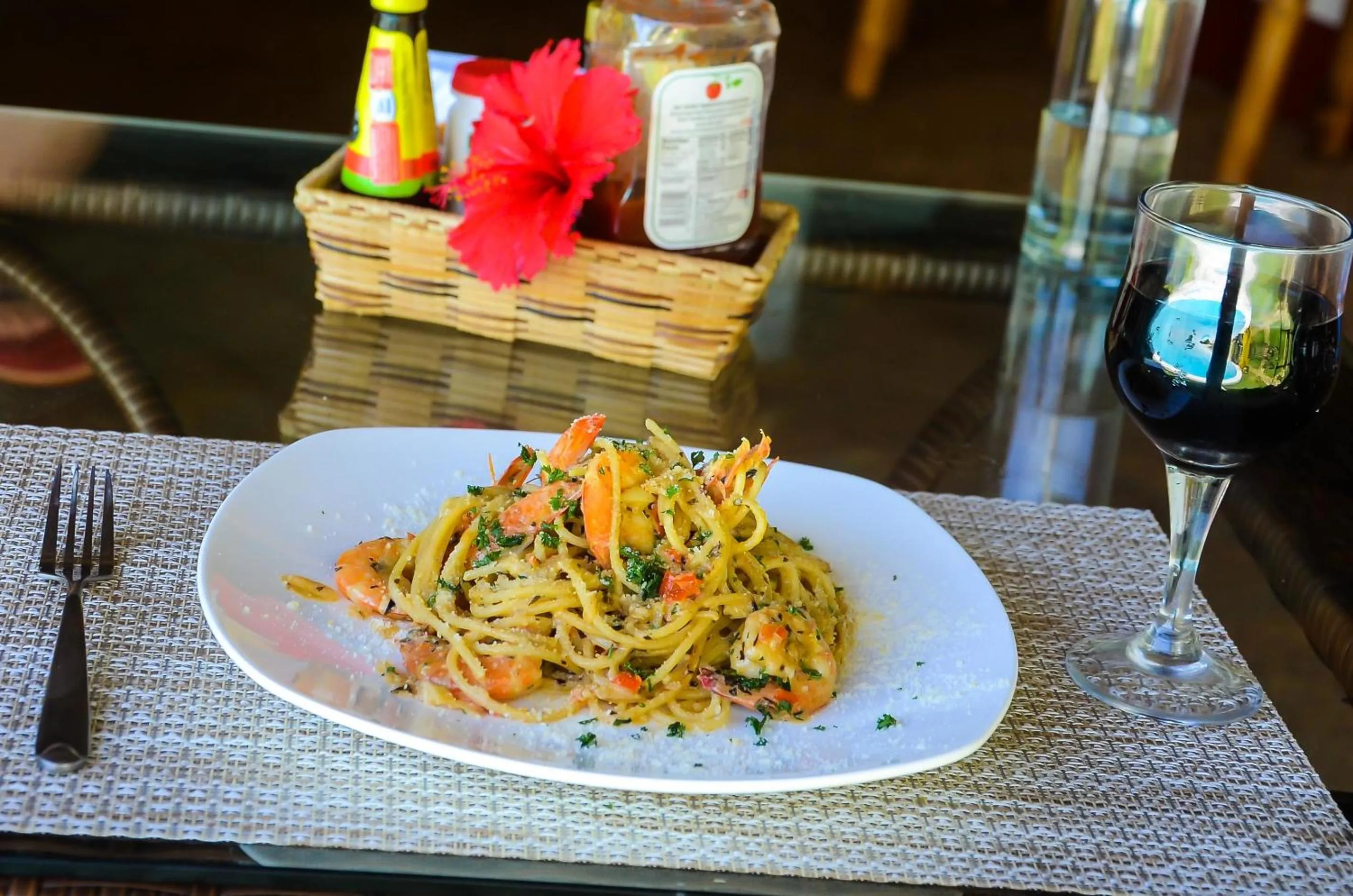 Food in Vanilla Sky Dive Resort