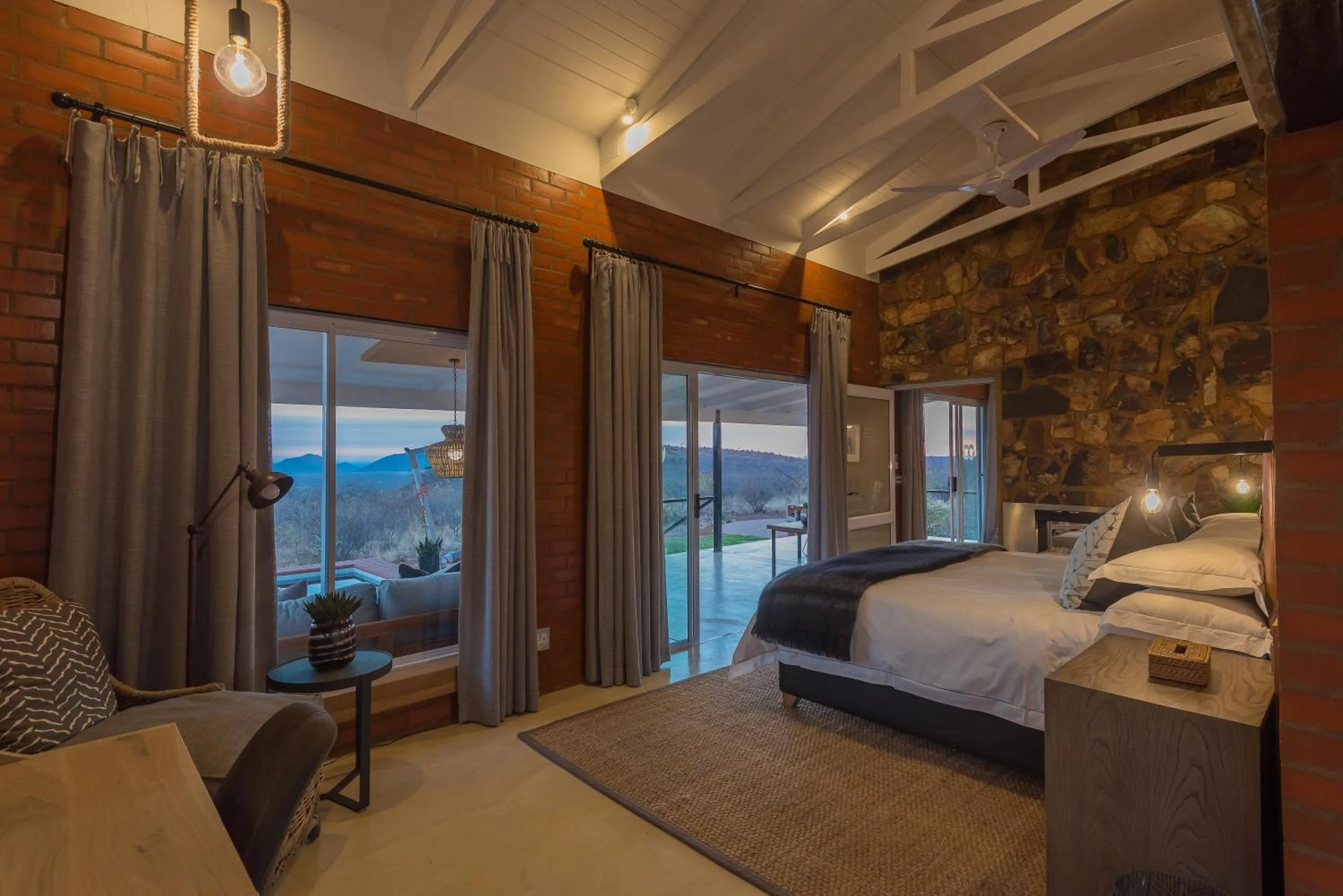 Bedroom, Bed in Rockfig Lodge Madikwe