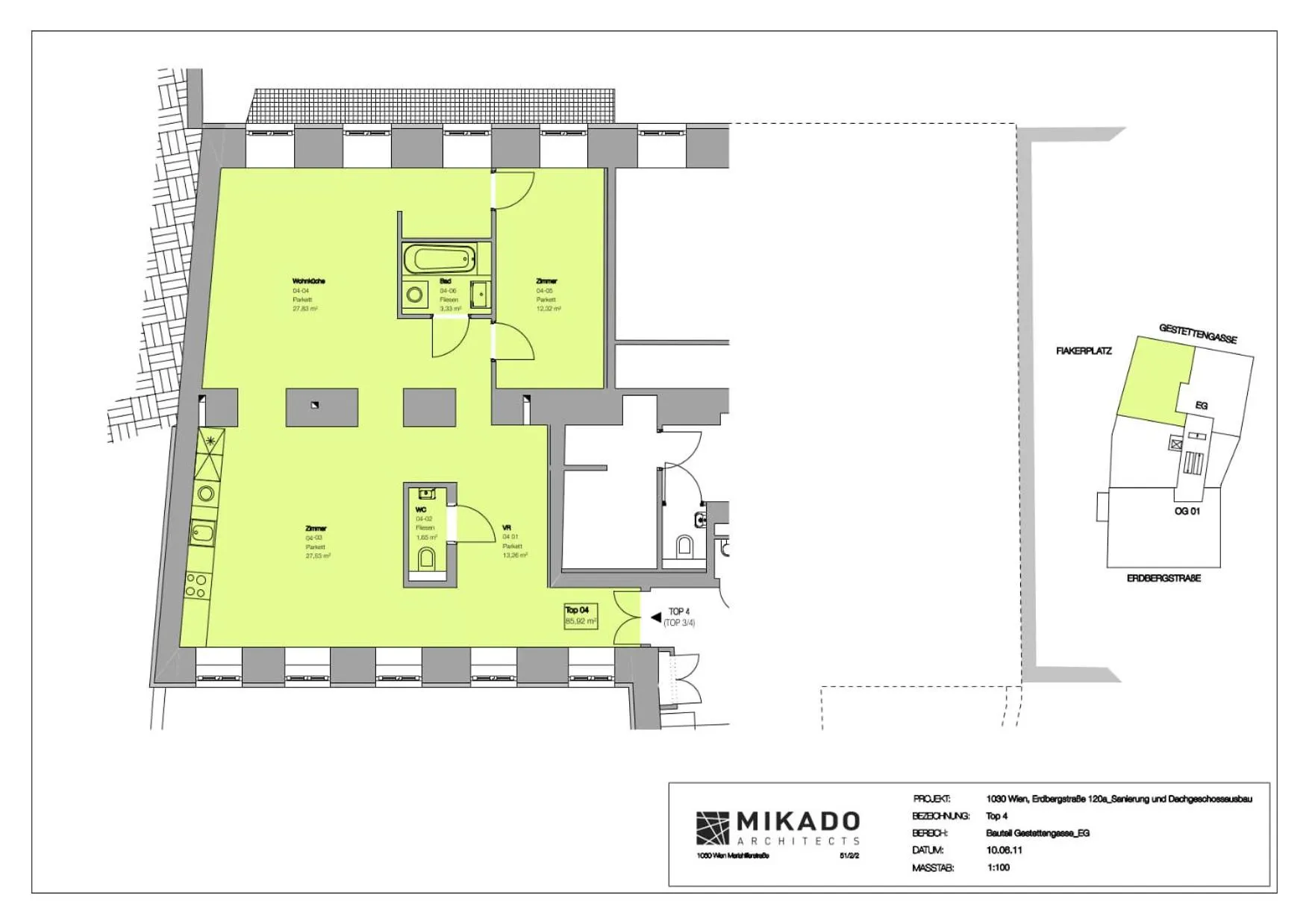 Floor plan in My Home in Vienna - Smart Apartments - Landstraße