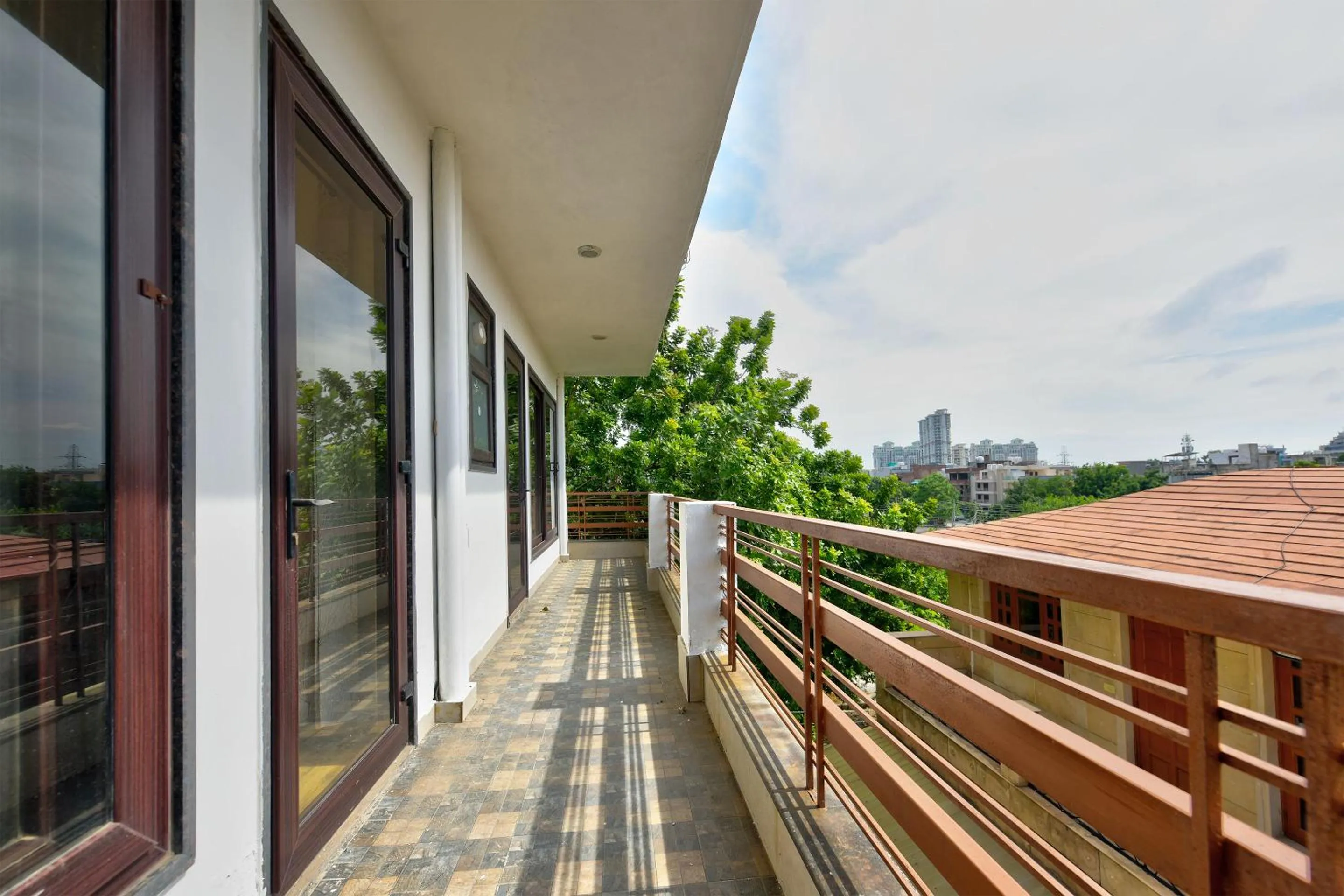 Balcony/Terrace in Hotel Leaf 9 Boutique, Near Golf Course Road and Galleria Market