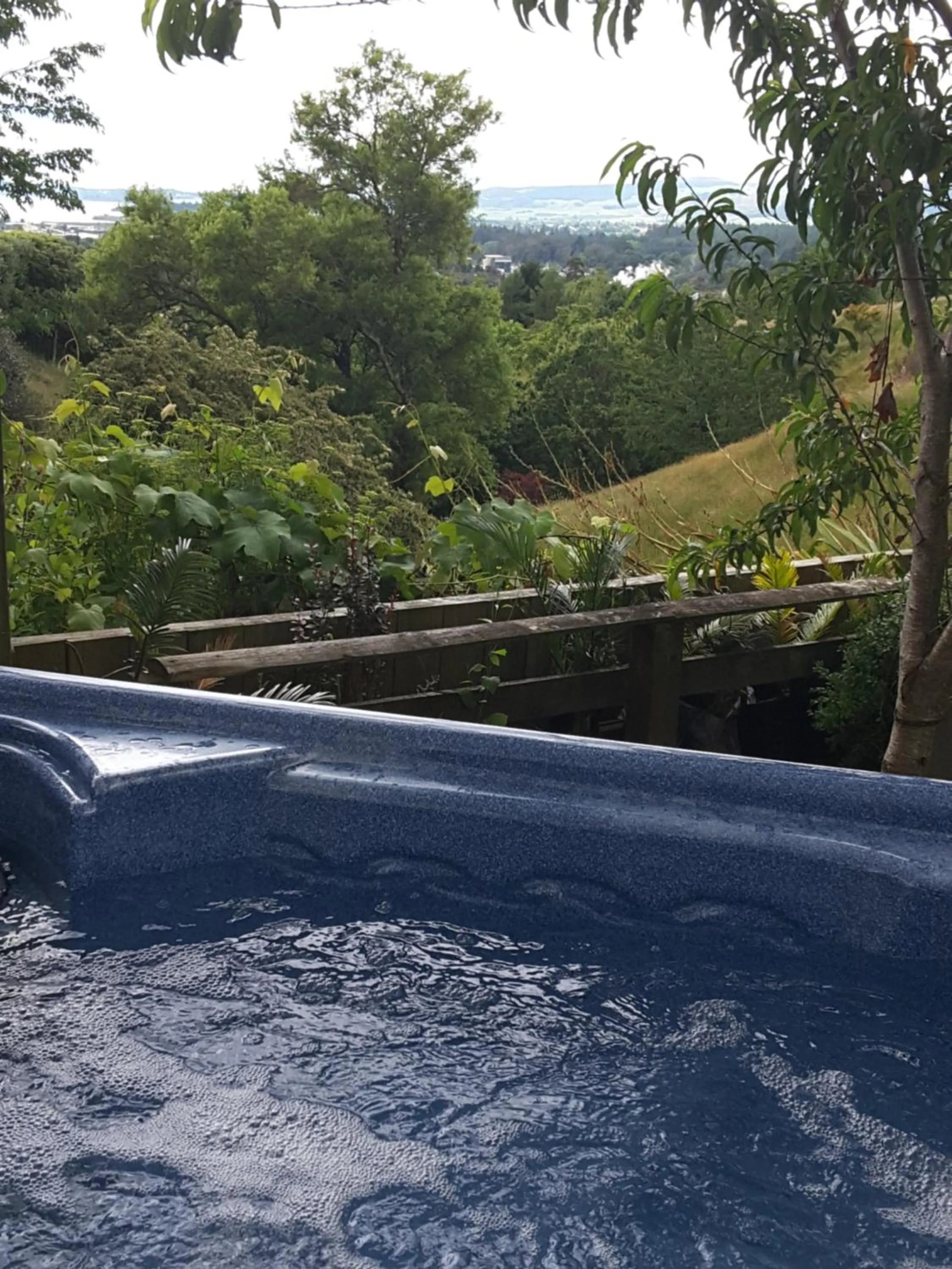 Hot Tub in Geyser Lookout BnB