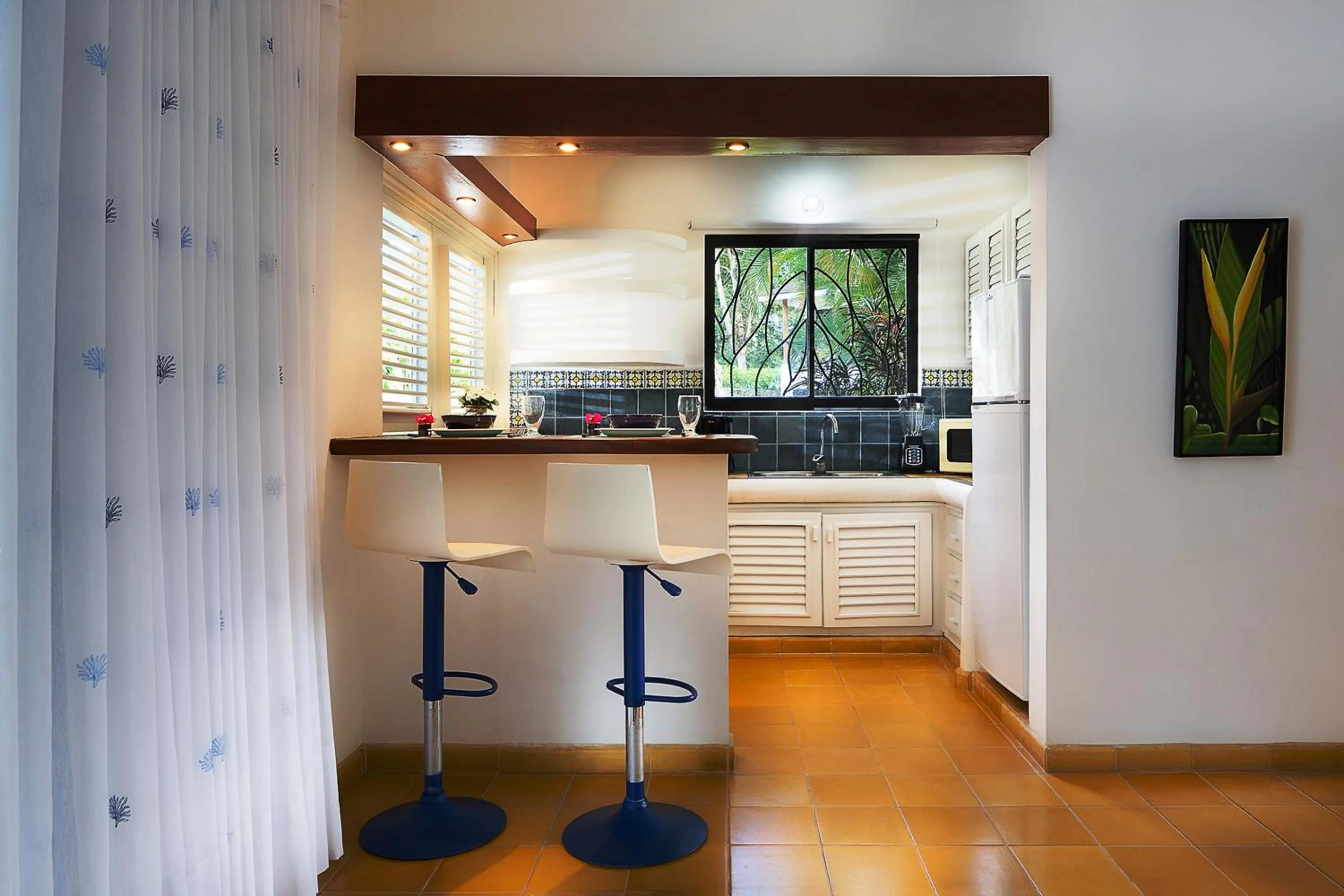 Kitchen or kitchenette in Condo Hotel Playa Las Ballenas