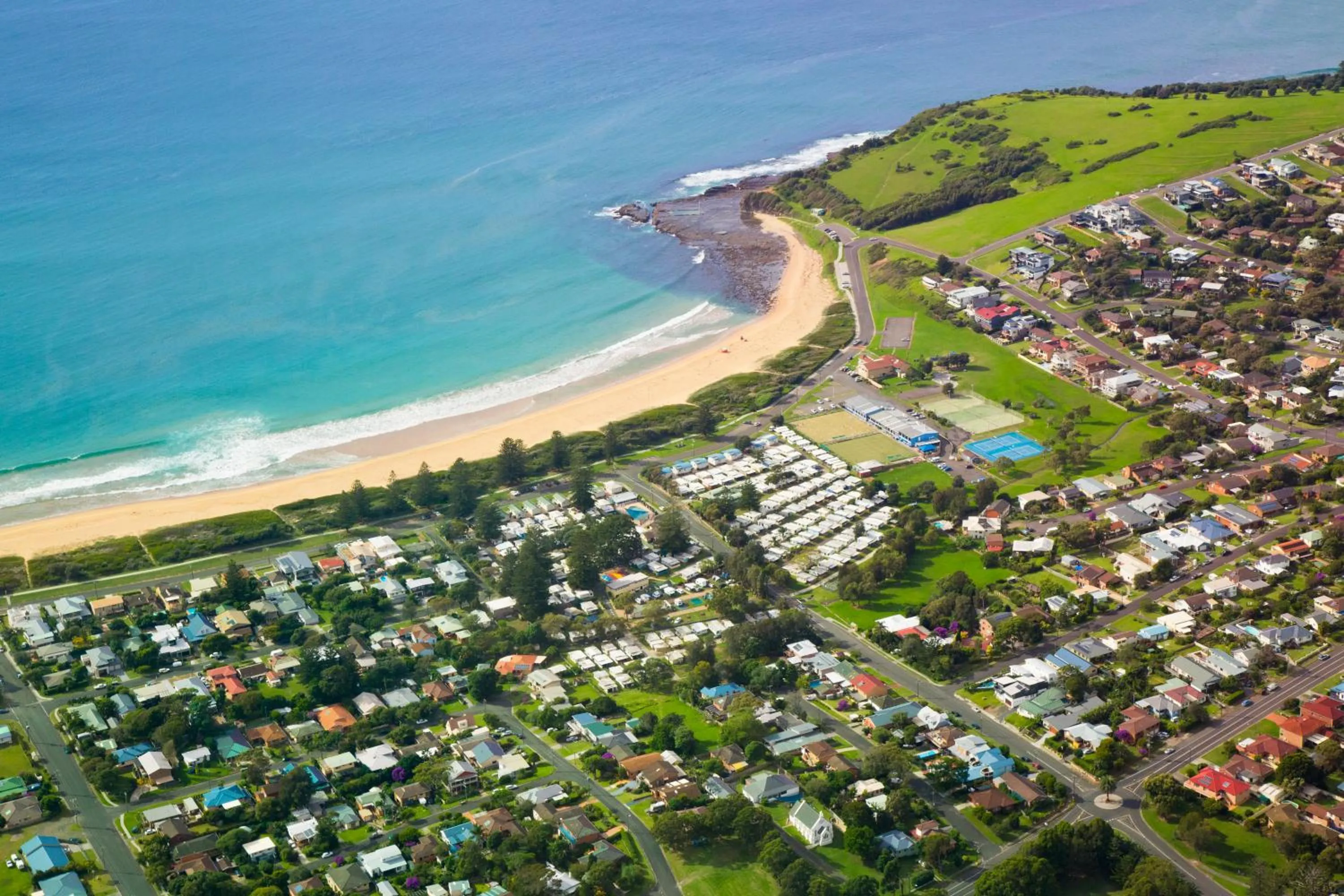 Natural landscape in Werri Beach Holiday Park