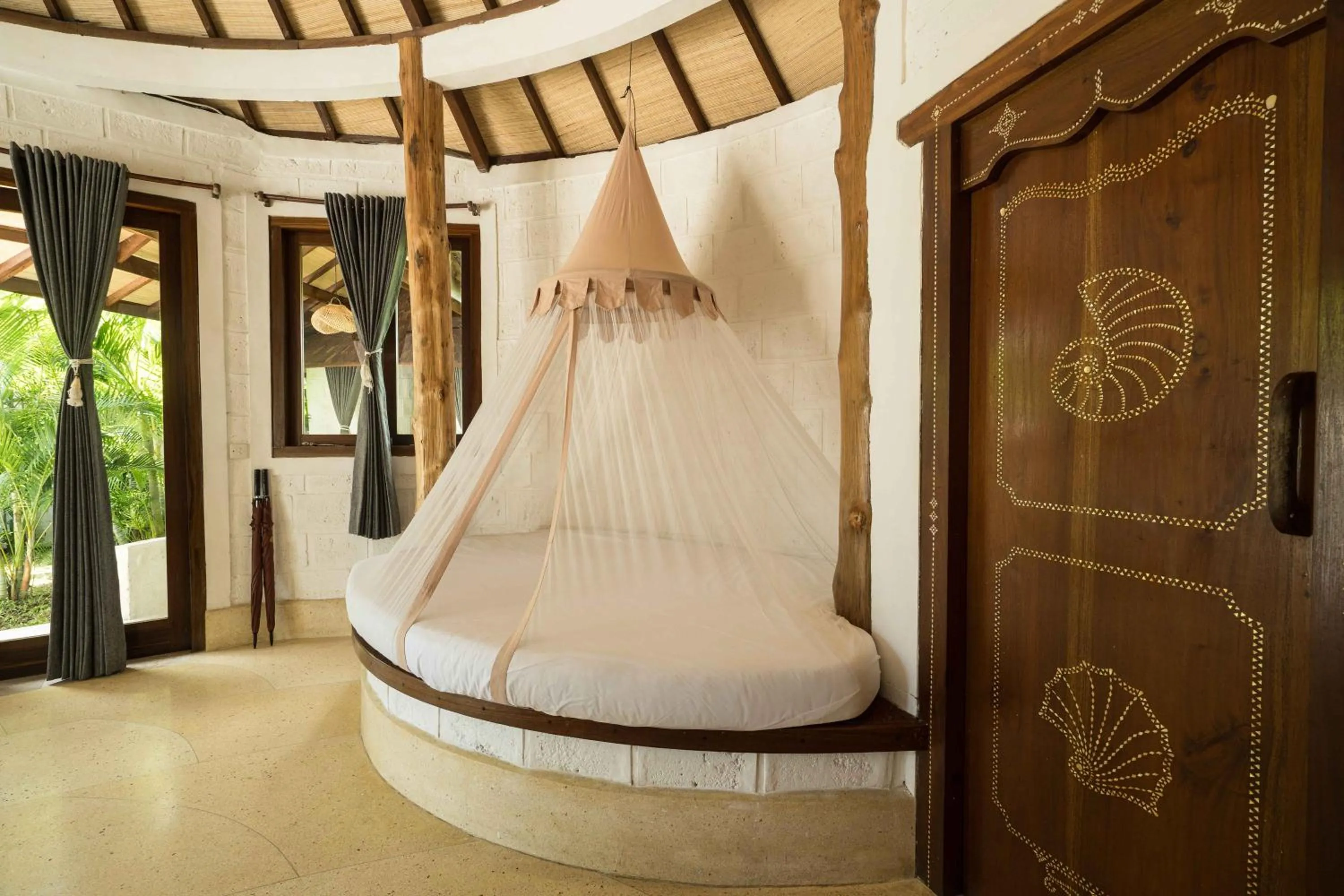 Bed in Biu Biu Resort Bali