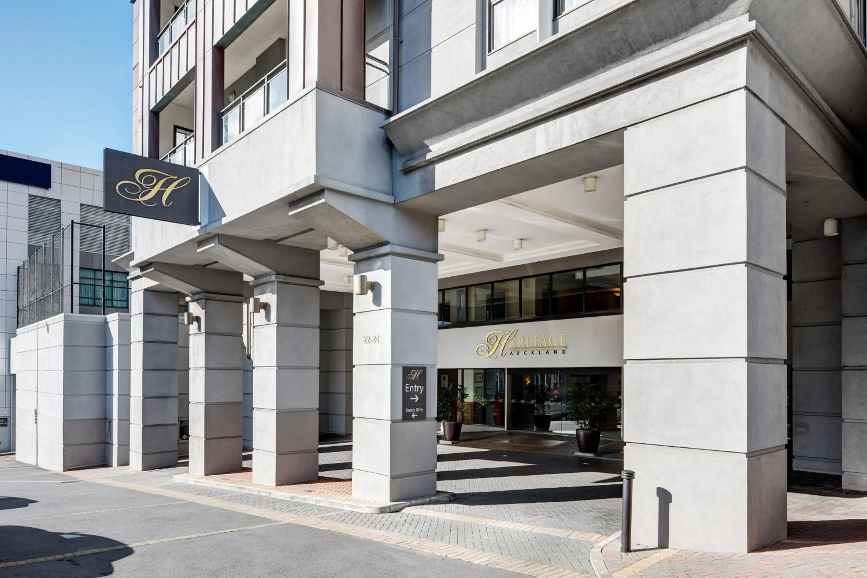 Facade/entrance, Property Building in Heritage Auckland, A Heritage Hotel