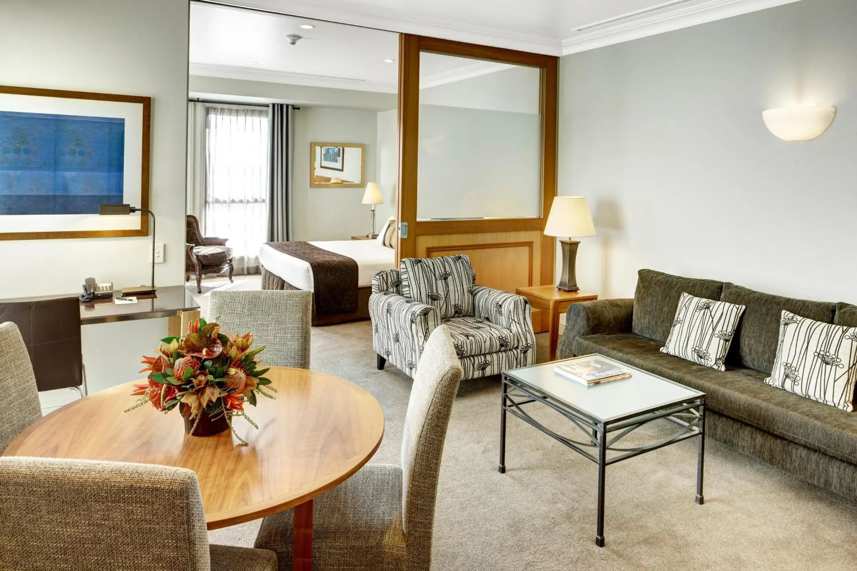 Dining area, Bed in Heritage Auckland, A Heritage Hotel