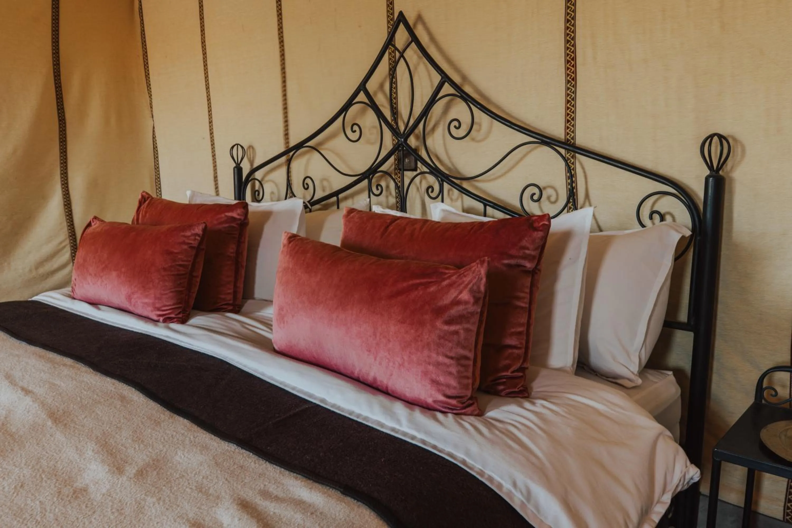 Bed in Tassili Luxury Desert Camp